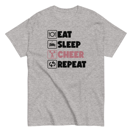 Eat Sleep Cheer Repeat Shirt Sport Grey / S Spirit Gear Collective T-Shirt