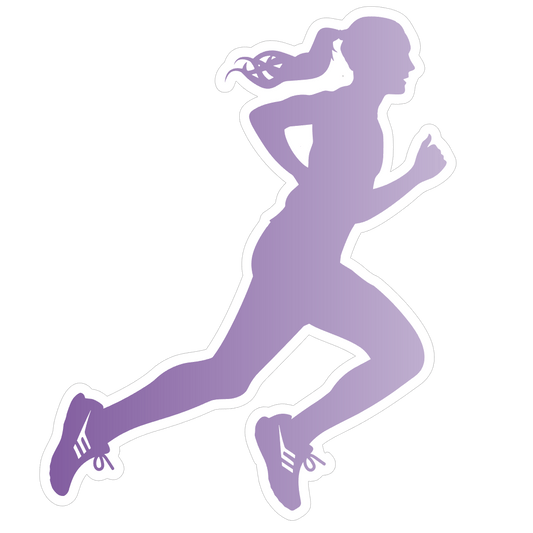 Female Running Track Sticker Spirit Gear Collective Sticker