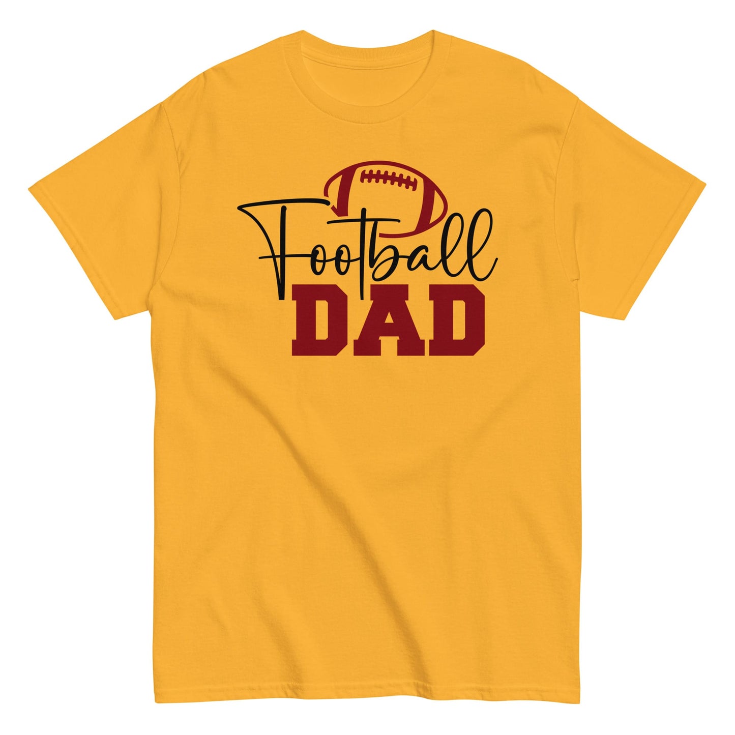 Football Dad Graphic Tee – Stylish Game Day Shirt for Proud Sports Dads Gold / S Spirit Gear Collective T-Shirt