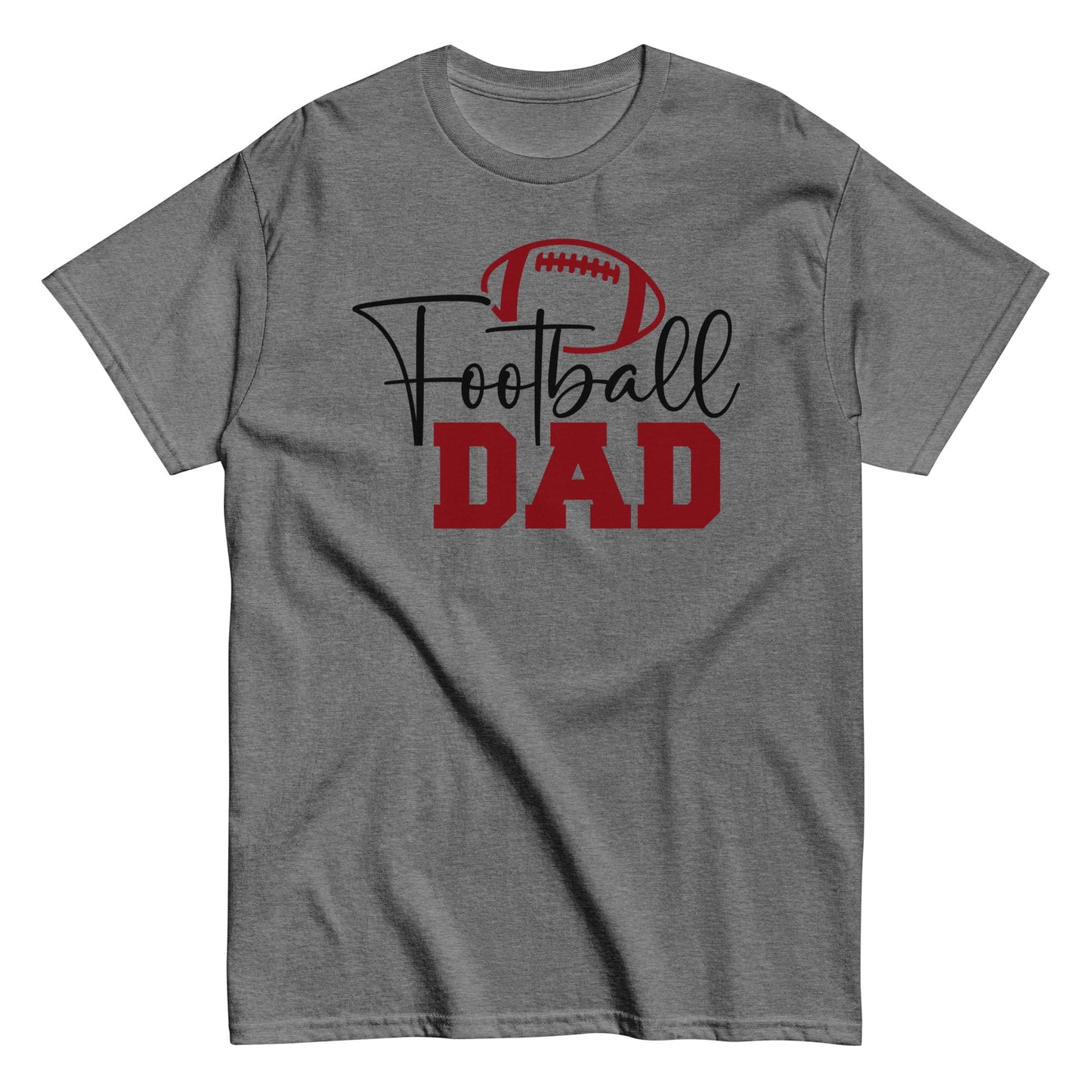Football Dad Graphic Tee – Stylish Game Day Shirt for Proud Sports Dads Graphite Heather / S Spirit Gear Collective T-Shirt