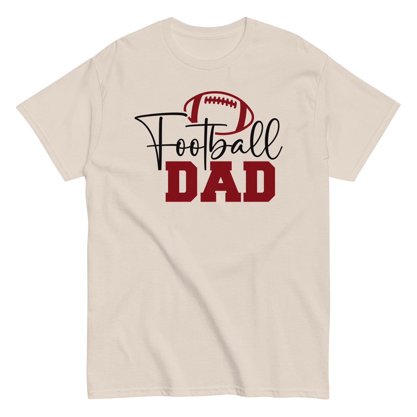 Football Dad Graphic Tee – Stylish Game Day Shirt for Proud Sports Dads Natural / S Spirit Gear Collective T-Shirt