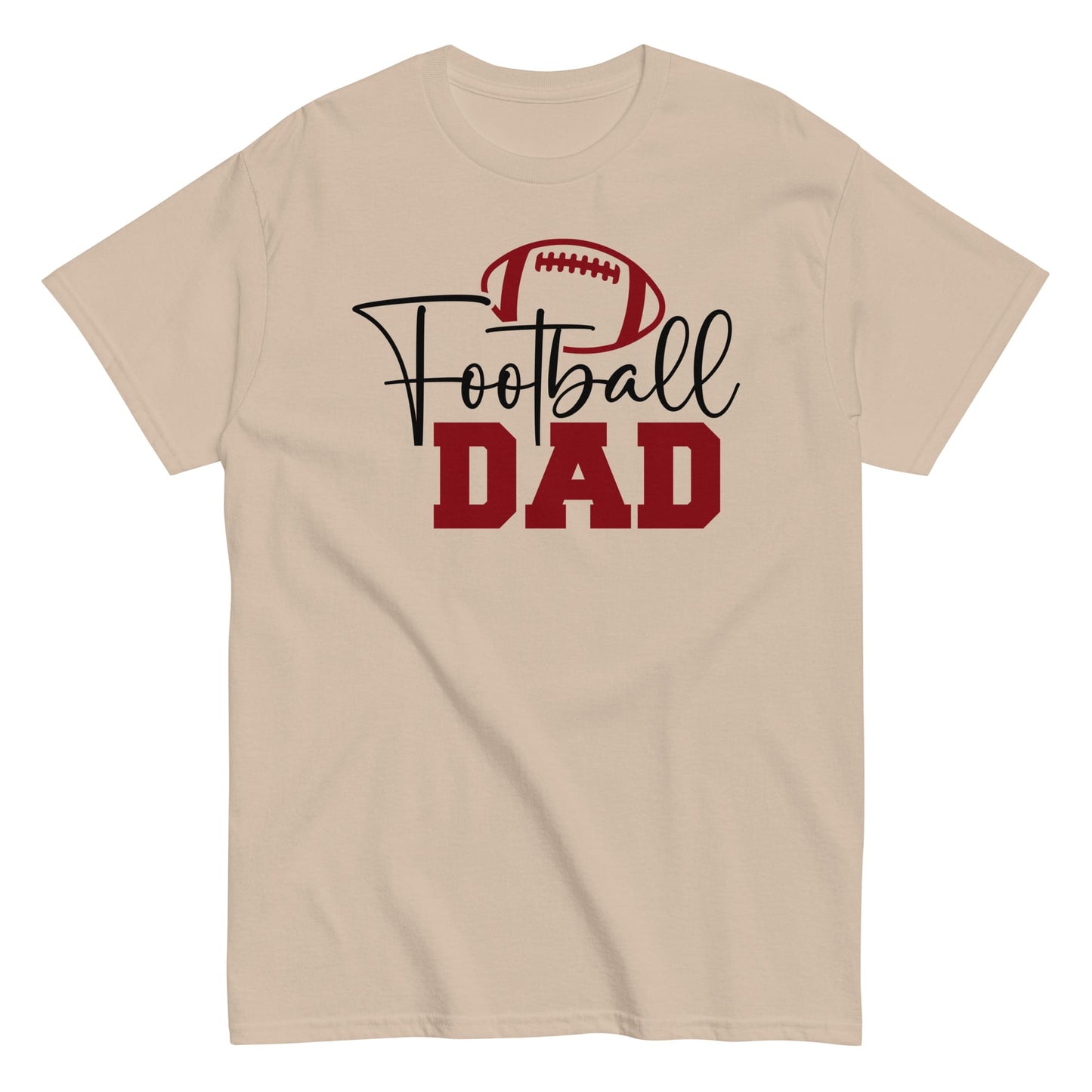 Football Dad Graphic Tee – Stylish Game Day Shirt for Proud Sports Dads Sand / S Spirit Gear Collective T-Shirt