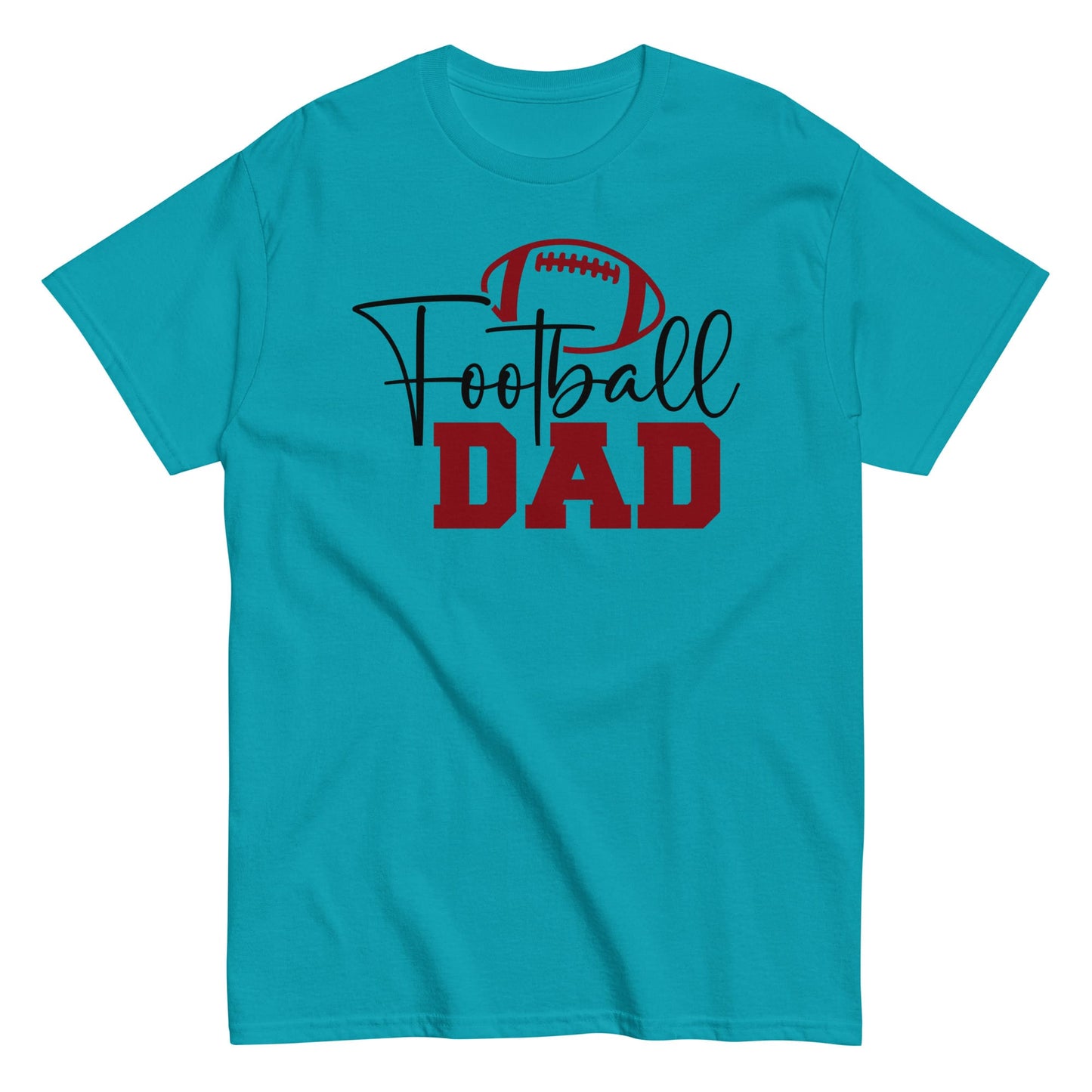 Football Dad Graphic Tee – Stylish Game Day Shirt for Proud Sports Dads Tropical Blue / S Spirit Gear Collective T-Shirt