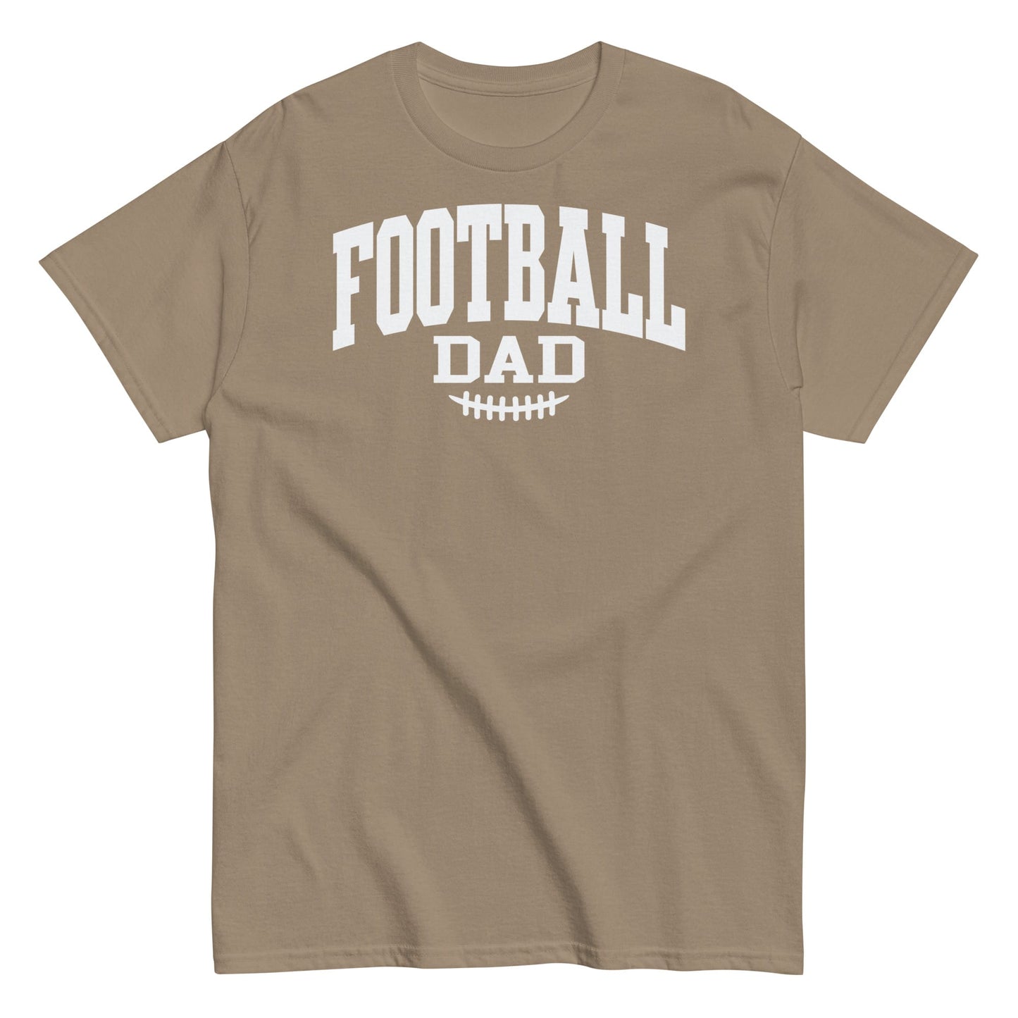 Football Dad Shirt – Classic Block Design T-Shirt for Game Day Brown Savana / S Spirit Gear Collective T-Shirt
