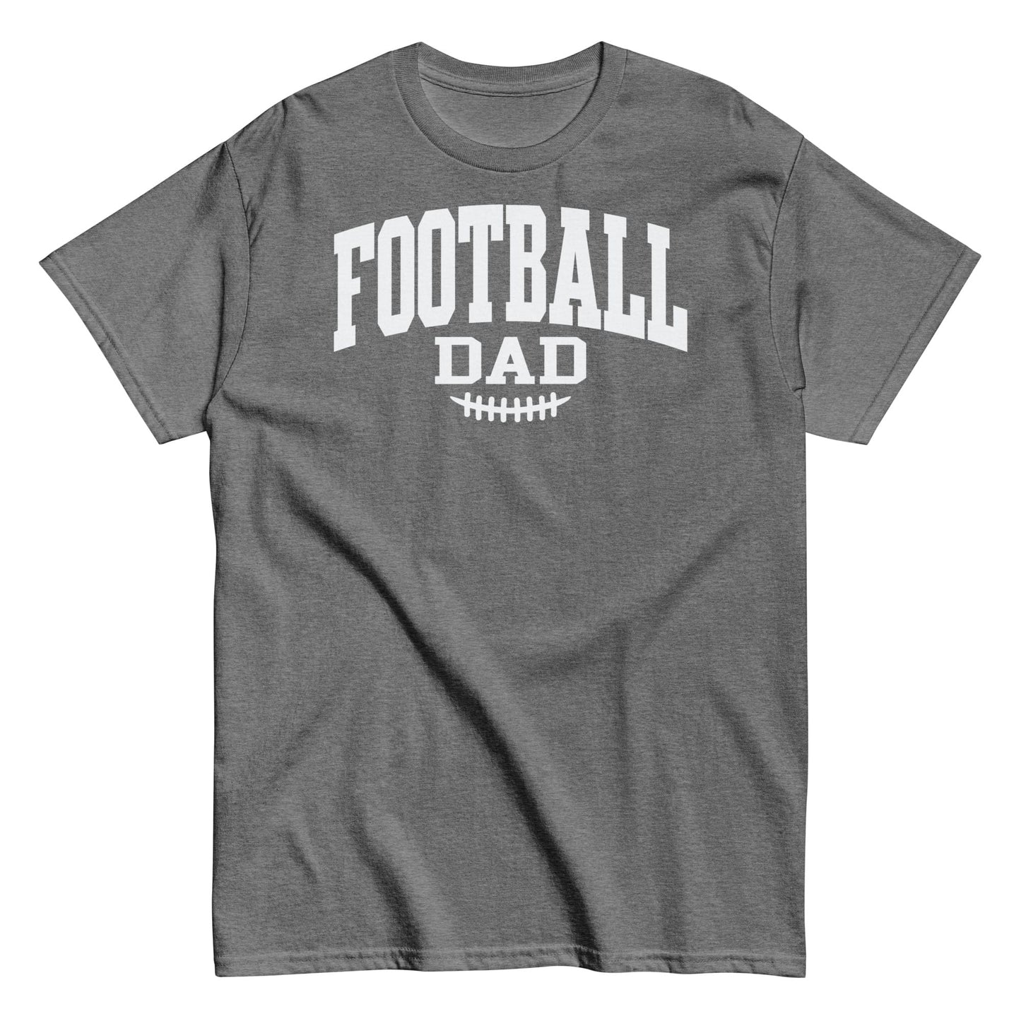 Football Dad Shirt – Classic Block Design T-Shirt for Game Day Graphite Heather / S Spirit Gear Collective T-Shirt