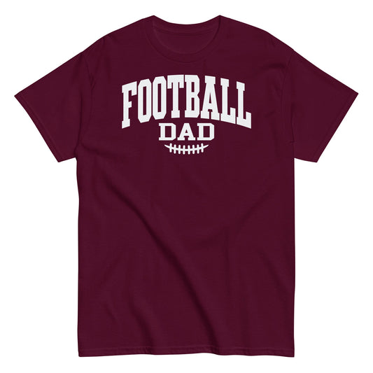Football Dad Shirt – Classic Block Design T-Shirt for Game Day Maroon / S Spirit Gear Collective T-Shirt