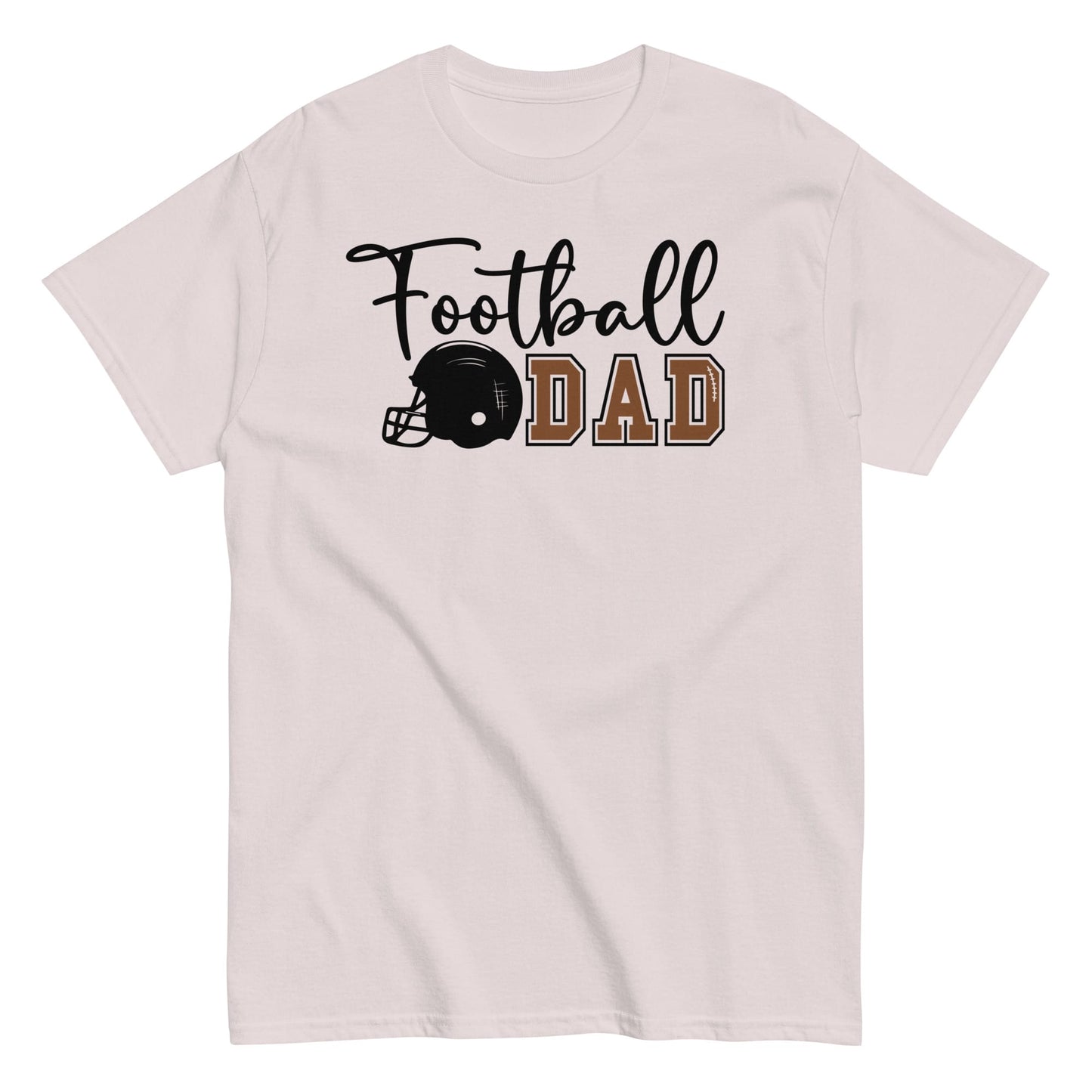 Football Dad Shirt – Script Design with Helmet Graphic T-Shirt Ice Grey / S Spirit Gear Collective T-Shirt