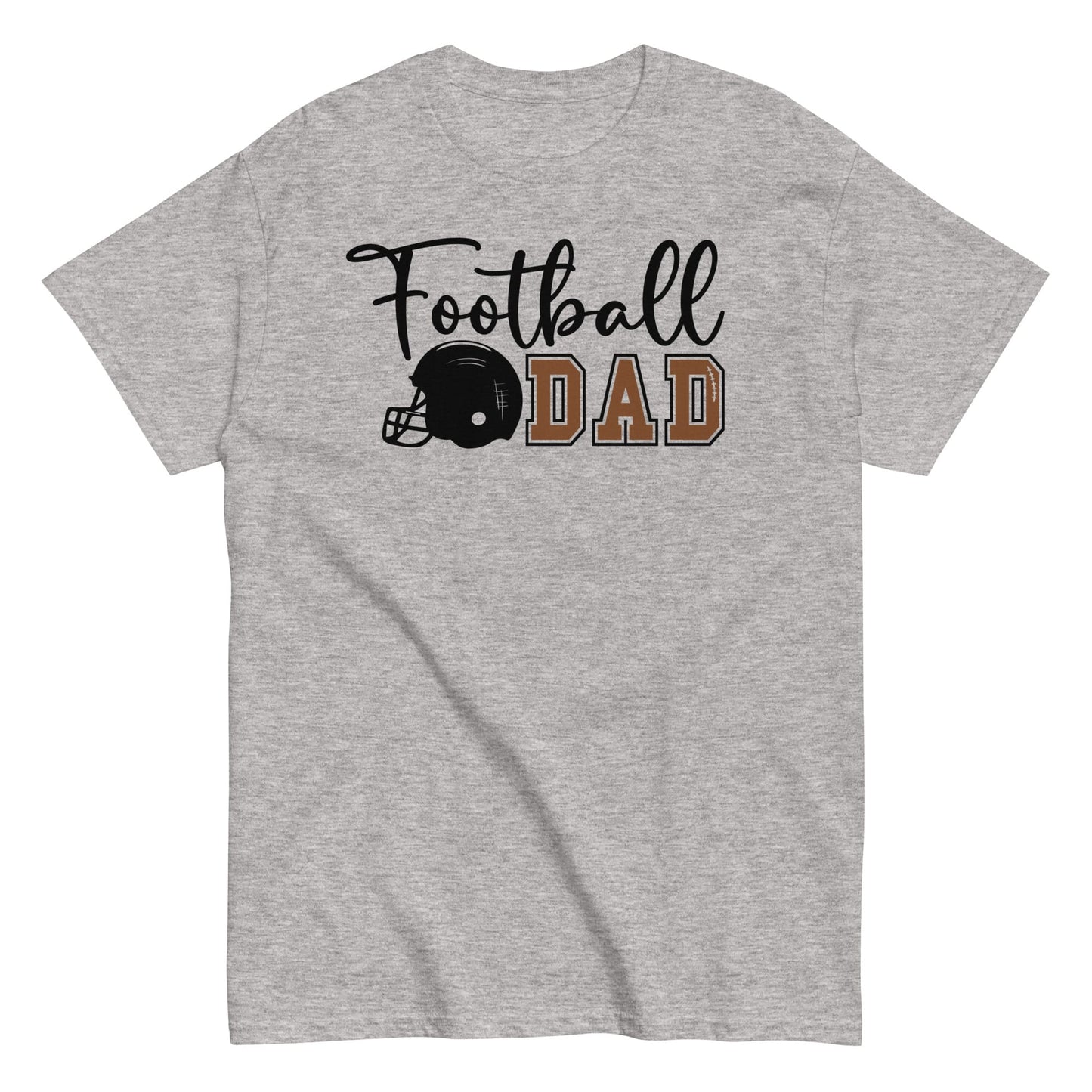 Football Dad Shirt – Script Design with Helmet Graphic T-Shirt Sport Grey / S Spirit Gear Collective T-Shirt