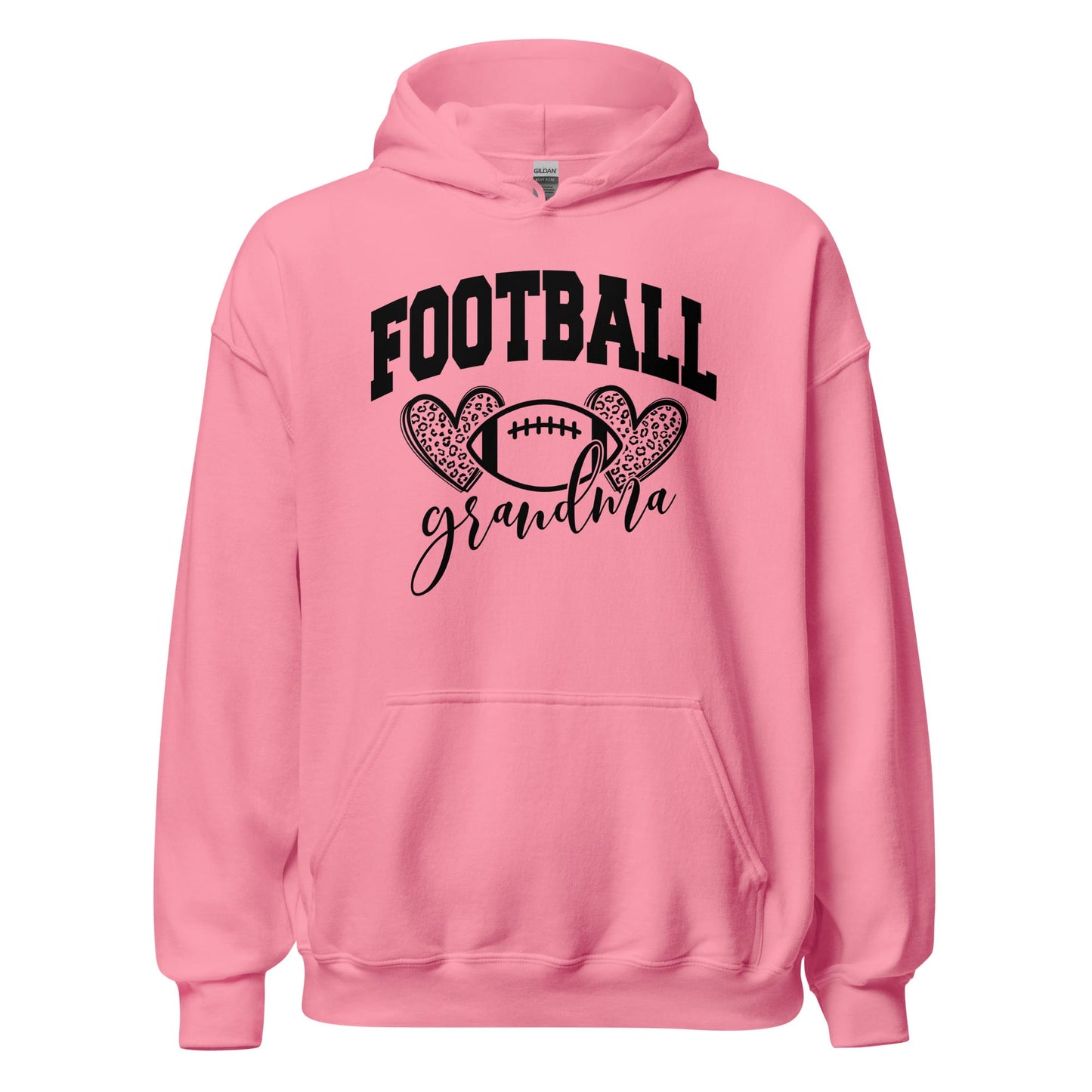 Football Grandma Hoodie – Cute Football Grandma Sweatshirt – Cozy Game Day Hoodie for Proud Grandmas Azalea / S Spirit Gear Collective T-Shirt