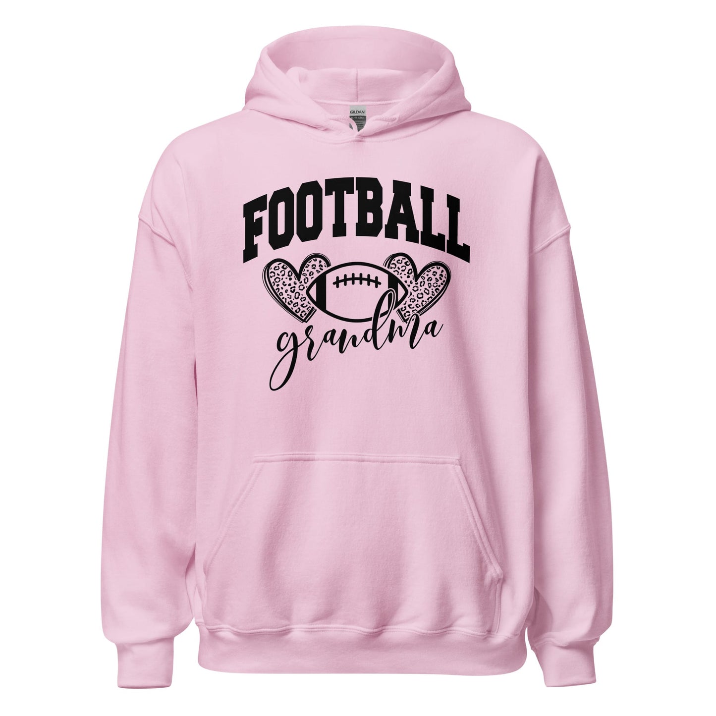 Football Grandma Hoodie – Cute Football Grandma Sweatshirt – Cozy Game Day Hoodie for Proud Grandmas Light Pink / S Spirit Gear Collective T-Shirt