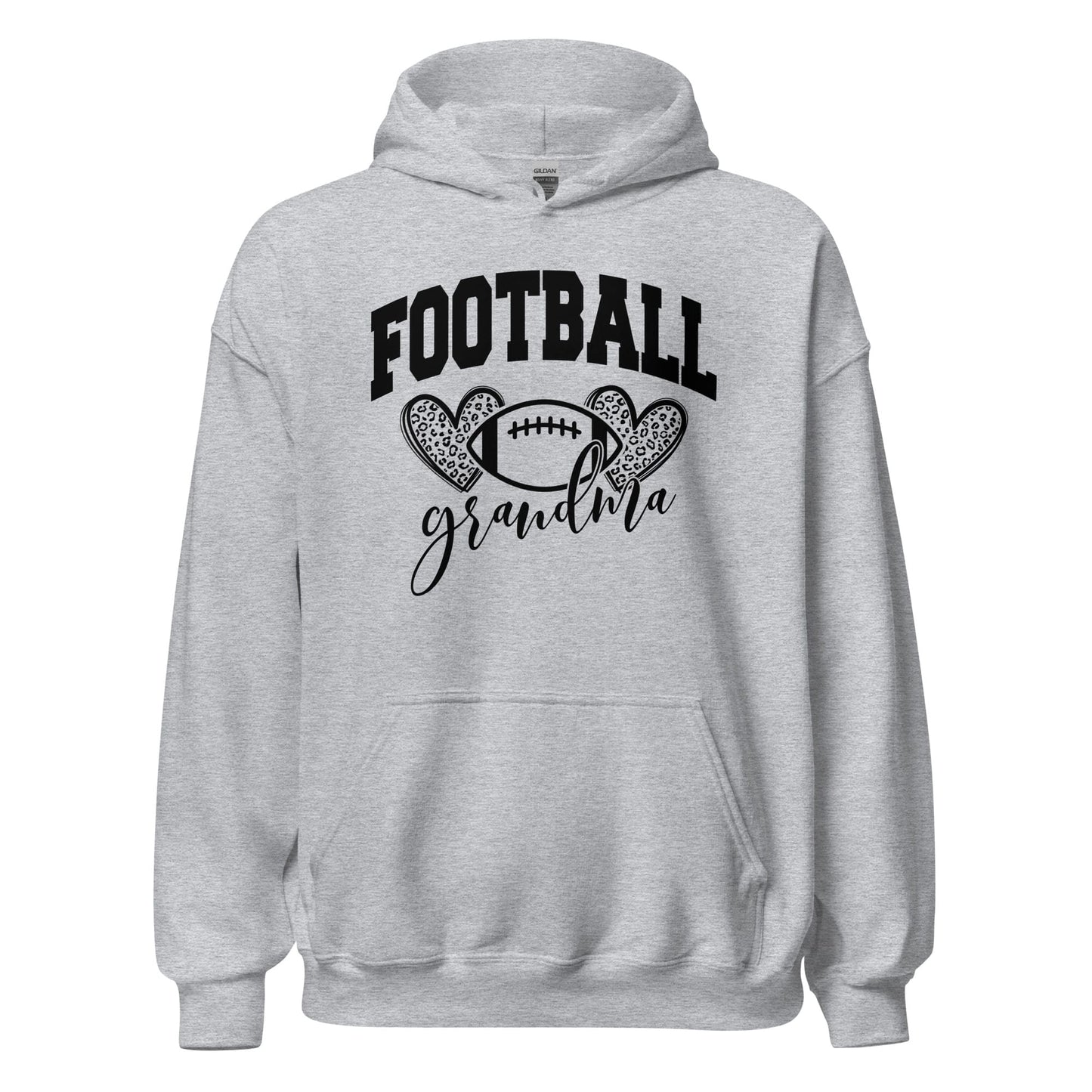 Football Grandma Hoodie – Cute Football Grandma Sweatshirt – Cozy Game Day Hoodie for Proud Grandmas Sport Grey / S Spirit Gear Collective T-Shirt