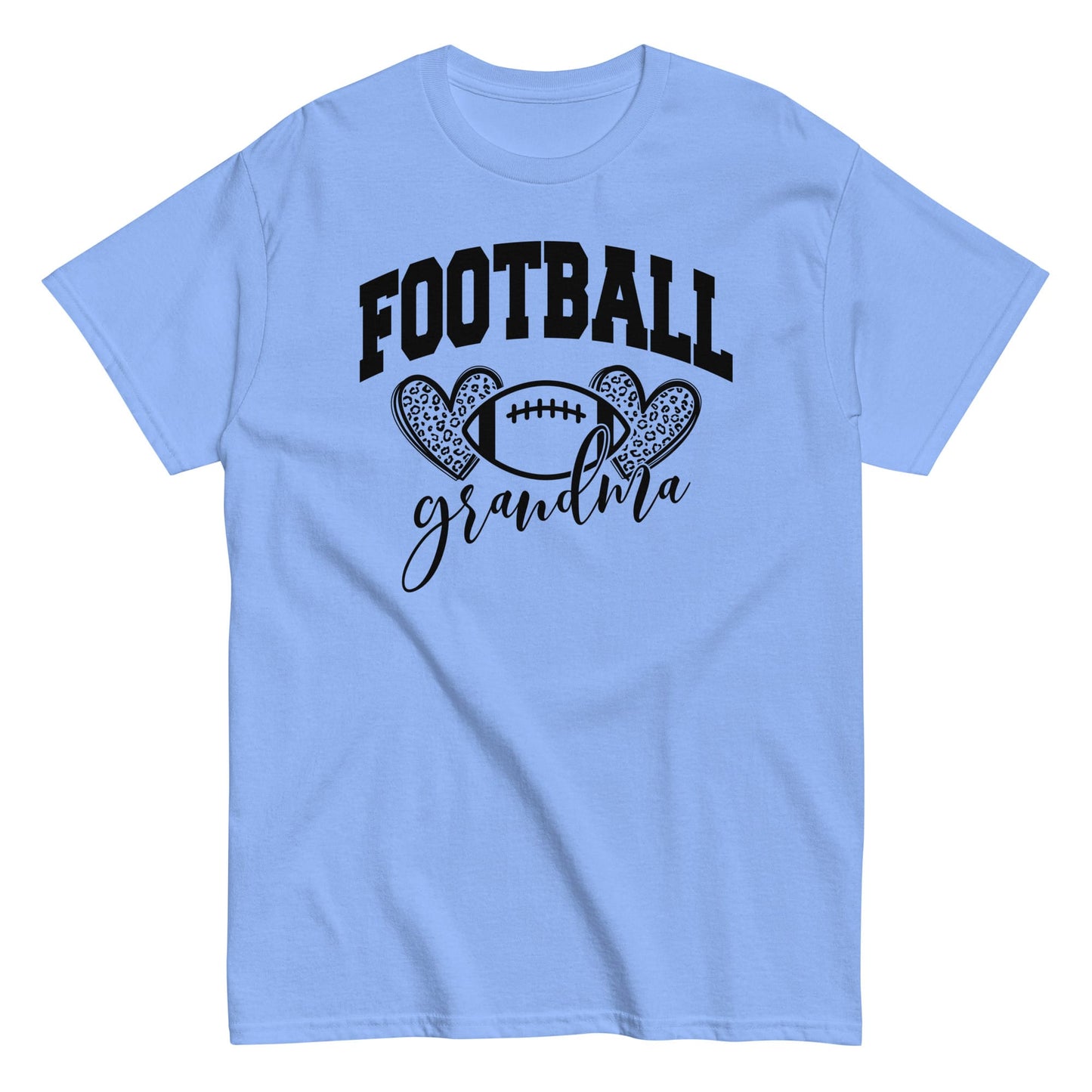 Football Grandma Shirt – Cute Football Lover Grandma Graphic Tee Carolina Blue / S Spirit Gear Collective