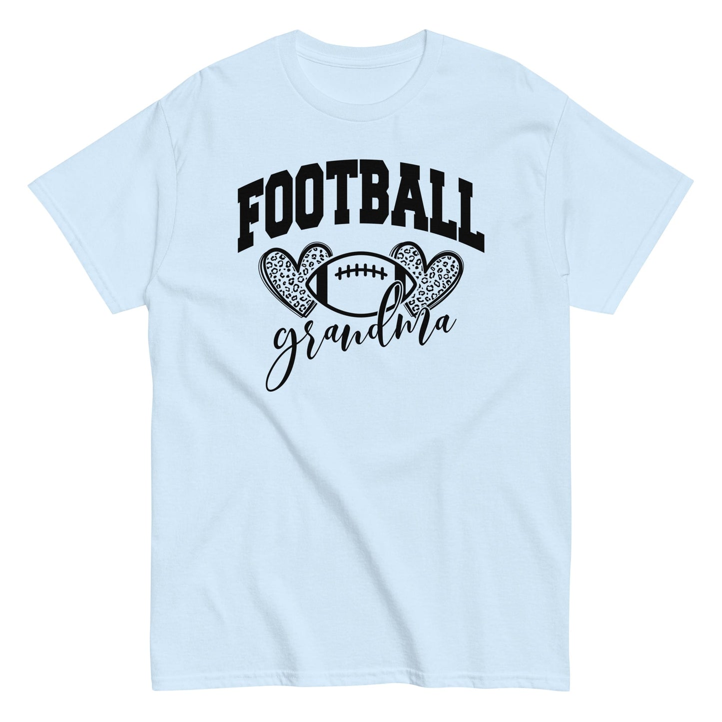 Football Grandma Shirt – Cute Football Lover Grandma Graphic Tee Light Blue / S Spirit Gear Collective