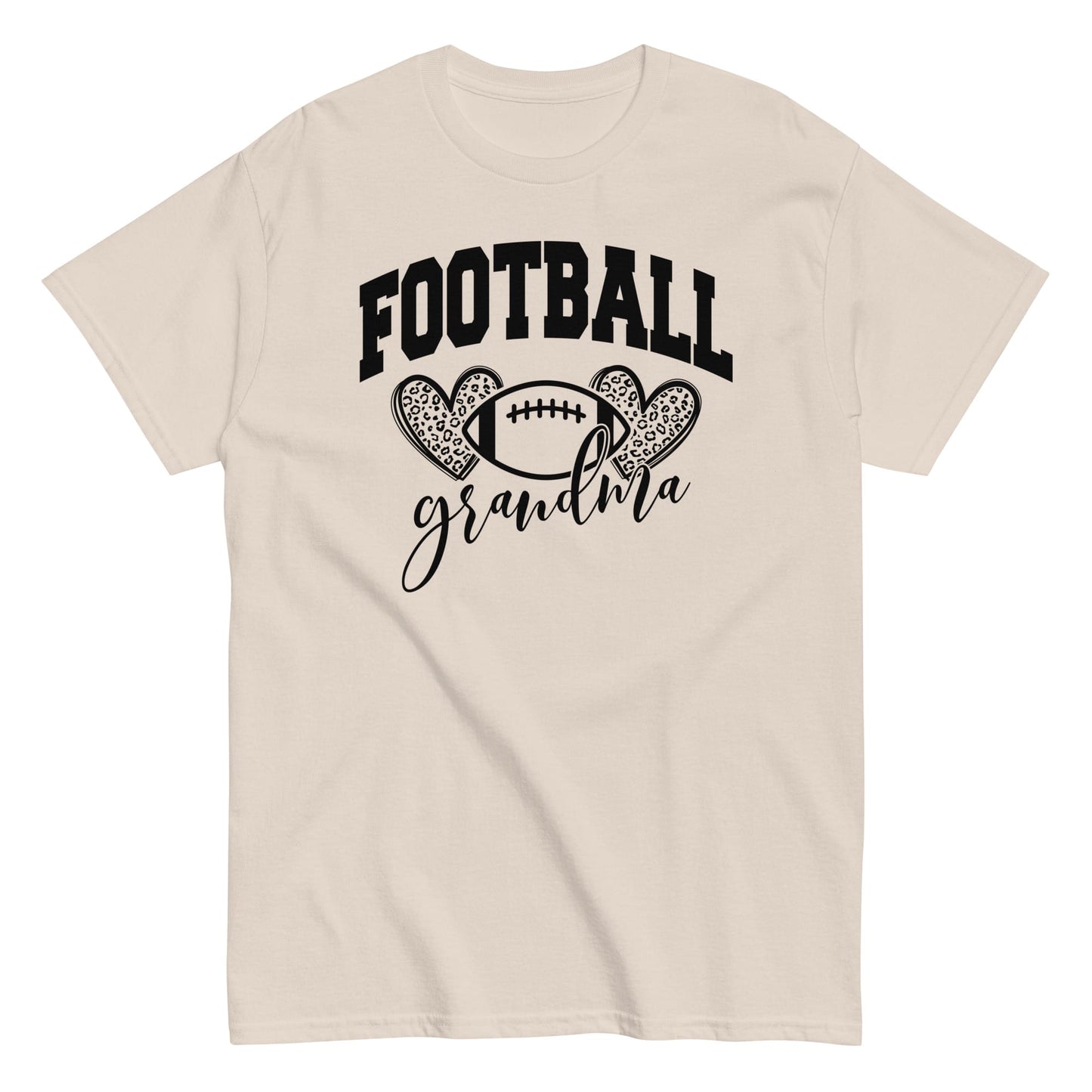Football Grandma Shirt – Cute Football Lover Grandma Graphic Tee Natural / S Spirit Gear Collective