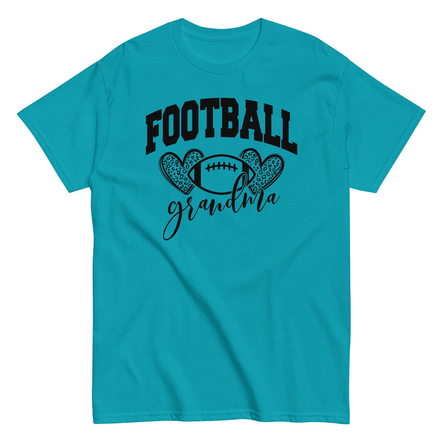 Football Grandma Shirt – Cute Football Lover Grandma Graphic Tee Tropical Blue / S Spirit Gear Collective