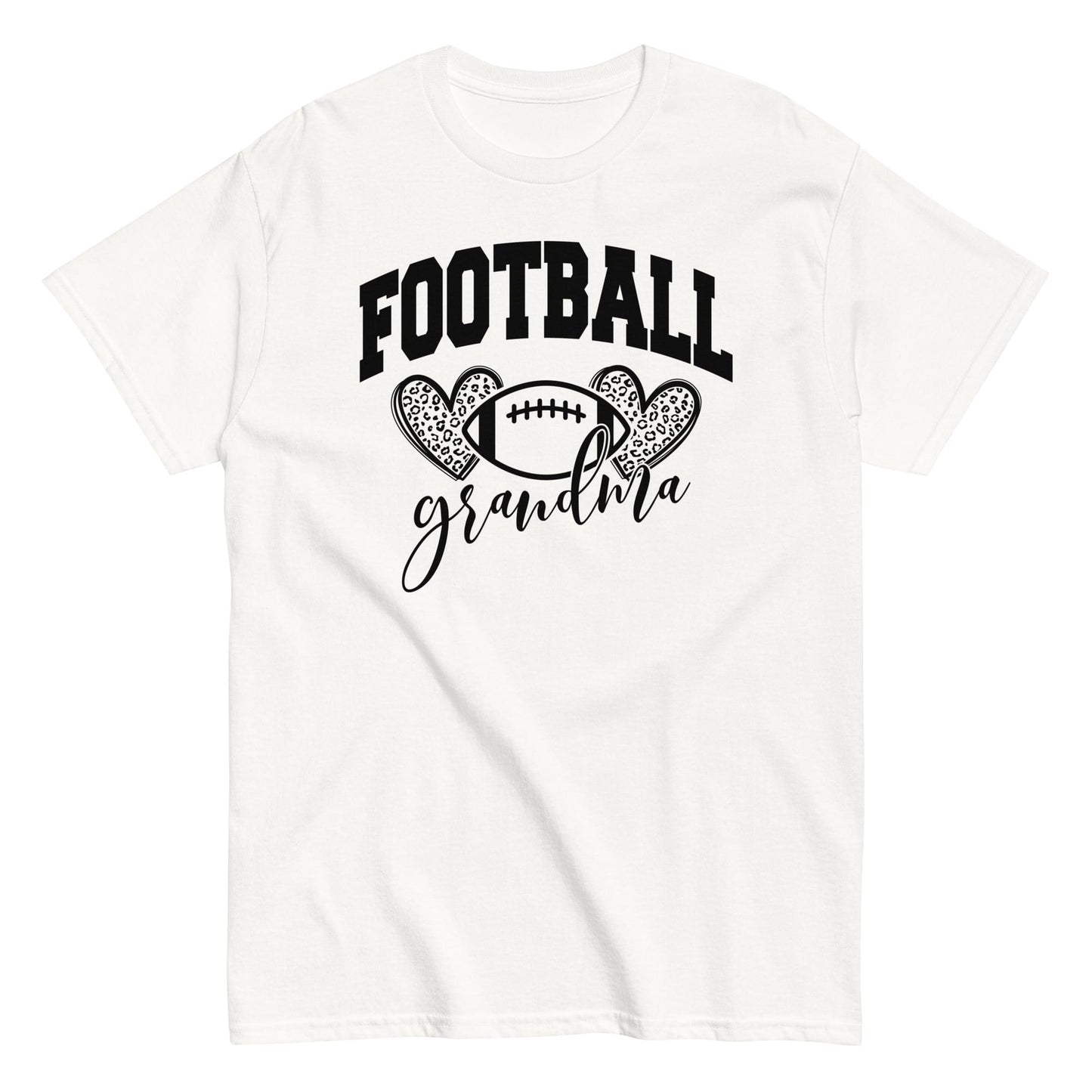 Football Grandma Shirt – Cute Football Lover Grandma Graphic Tee White / S Spirit Gear Collective