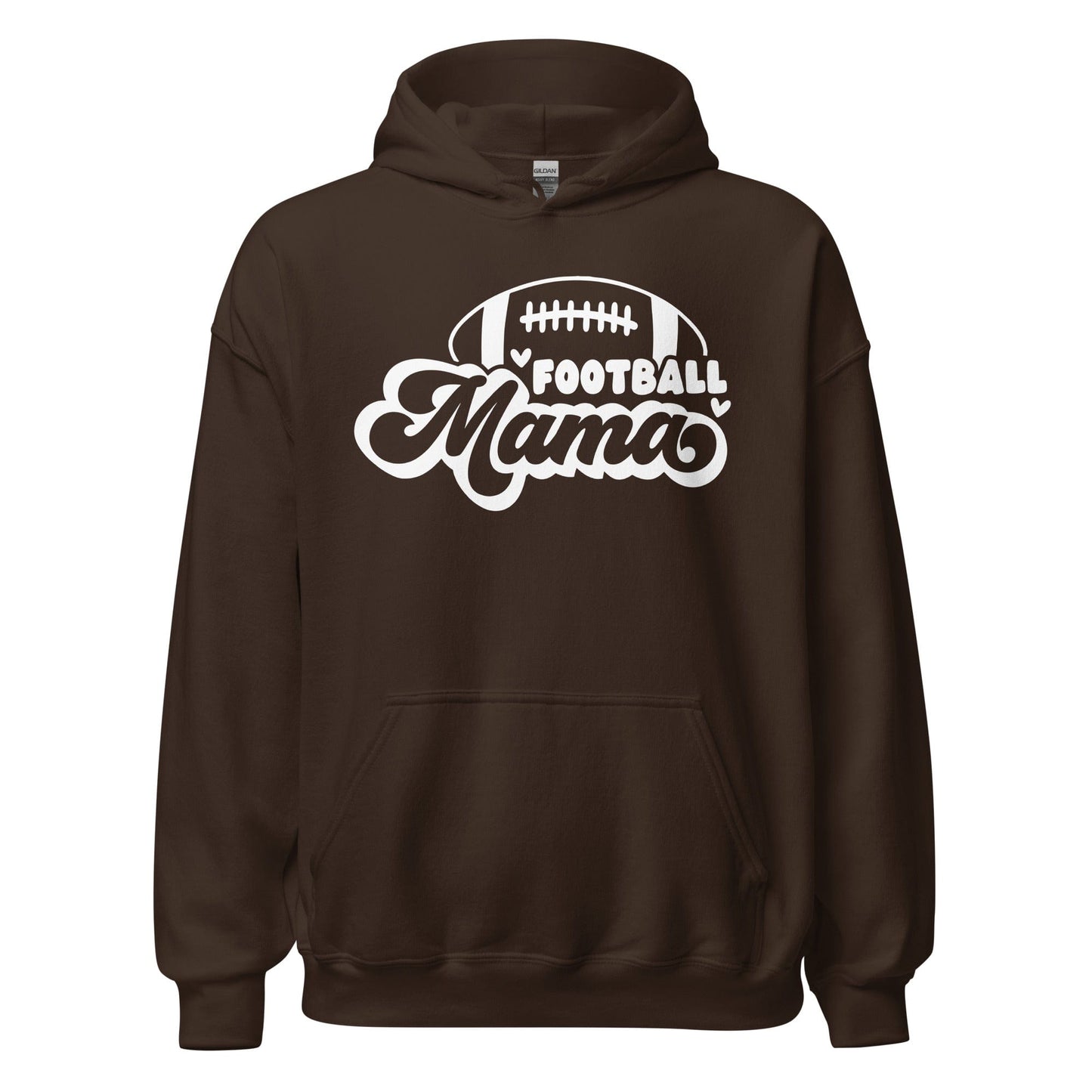 Football Mama Hoodie Dark Chocolate / S Spirit Gear Collective Hoodie