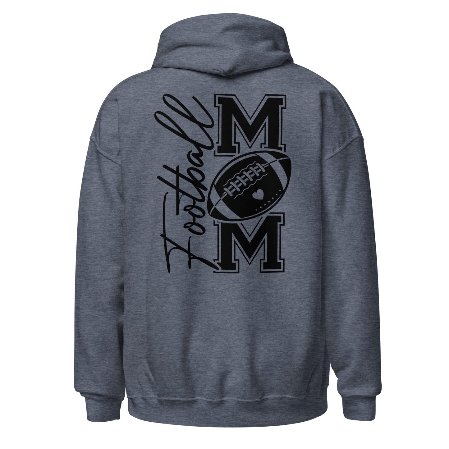 Football Mom Hoodie (back) Heather Sport Dark Navy / S Spirit Gear Collective Hoodie