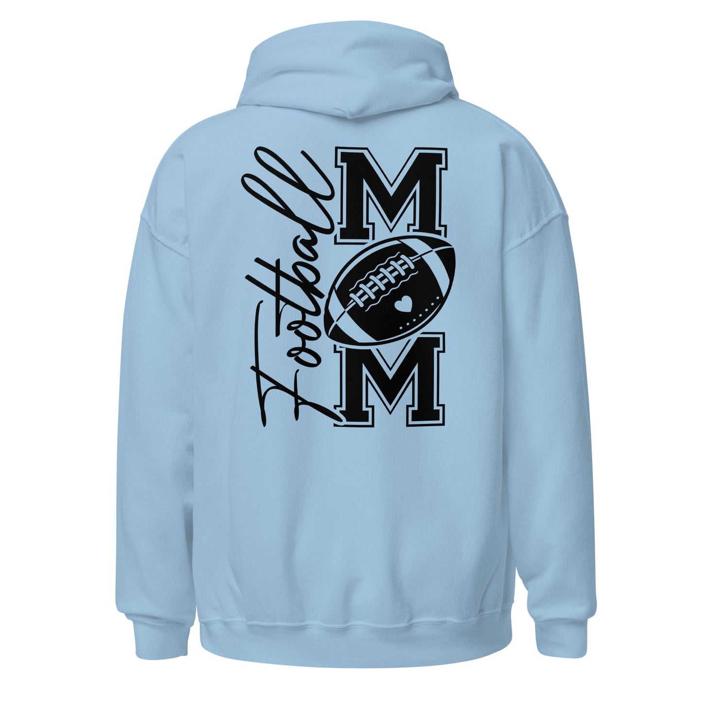 Football Mom Hoodie (back) Light Blue / S Spirit Gear Collective Hoodie