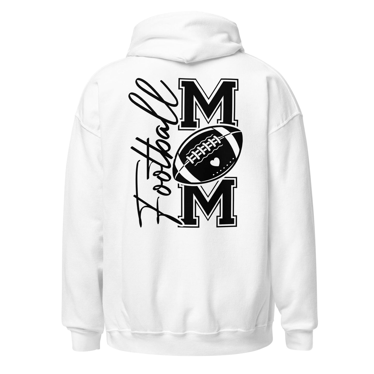 Football Mom Hoodie (back) White / S Spirit Gear Collective Hoodie