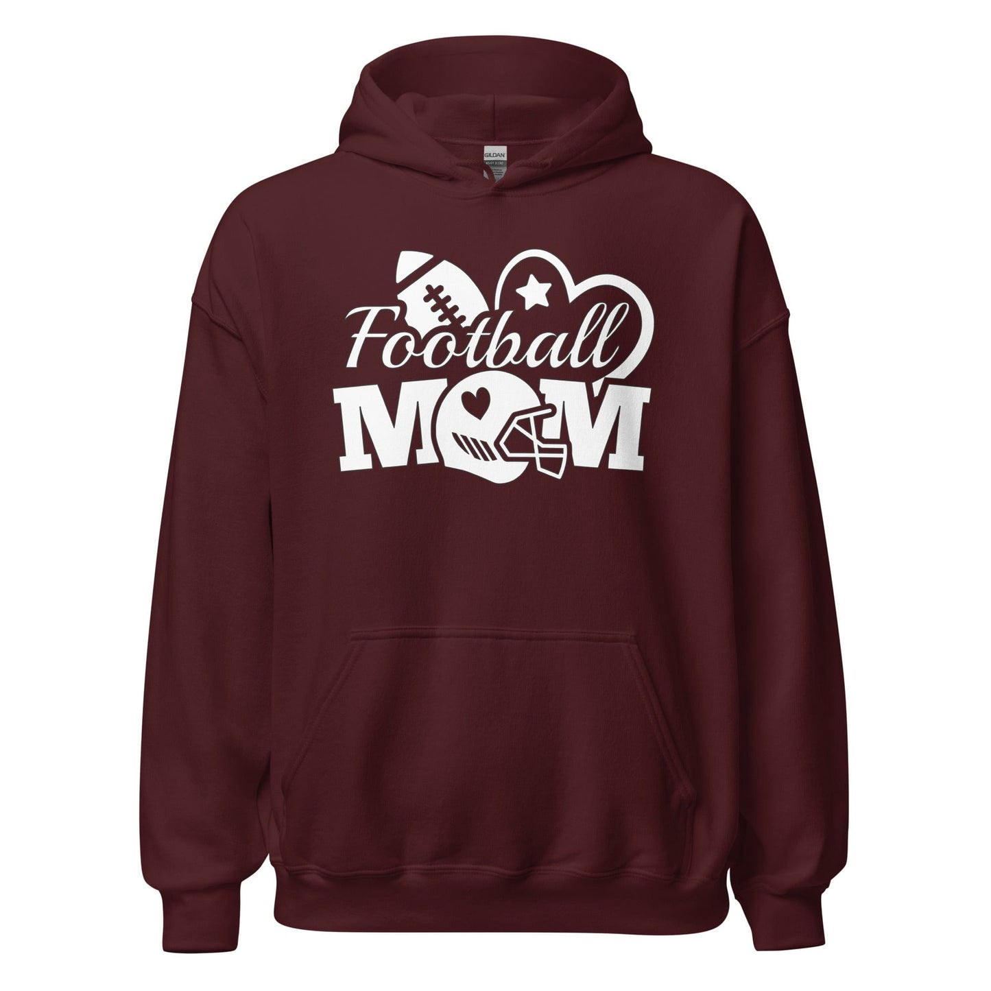 Football Mom Hoodie Maroon / S Spirit Gear Collective Hoodie