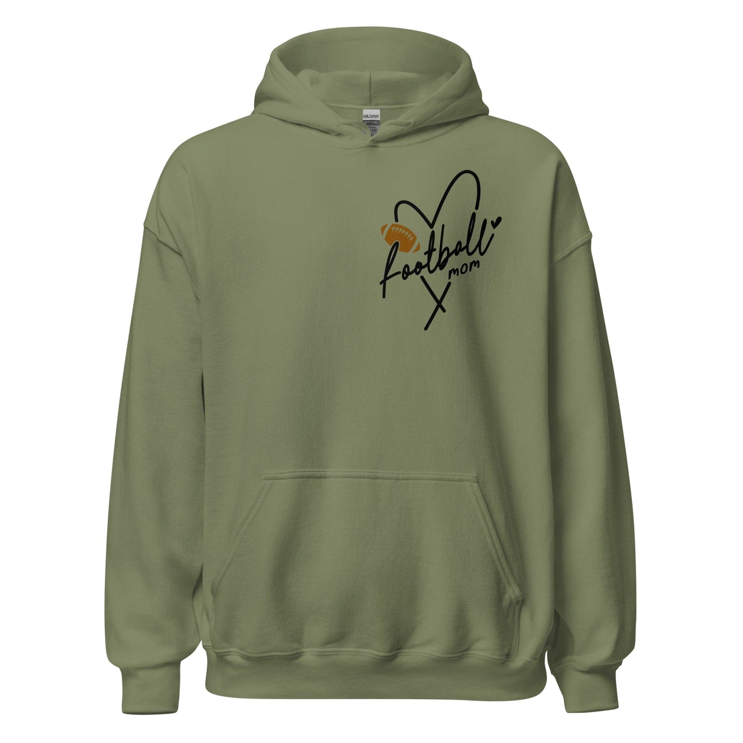 Football Mom Hoodie Military Green / S Spirit Gear Collective Hoodie