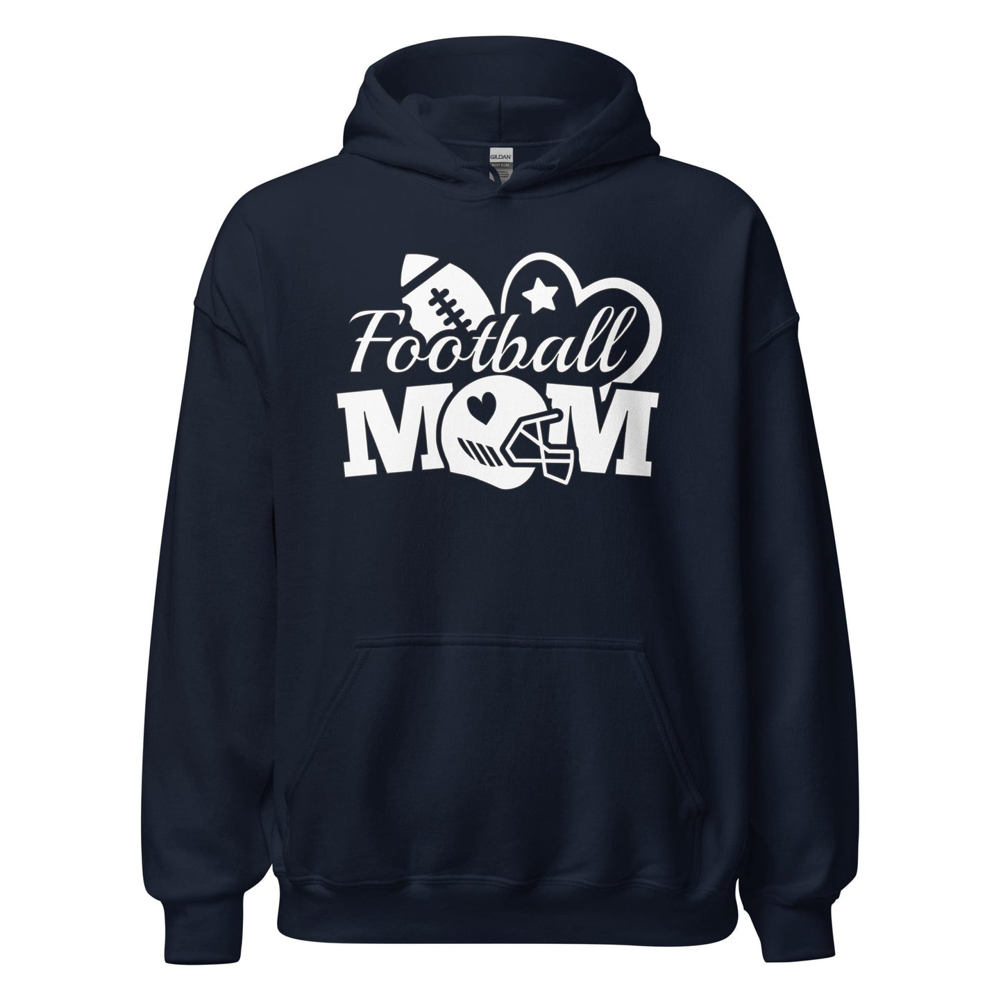 Football Mom Hoodie Navy / S Spirit Gear Collective Hoodie