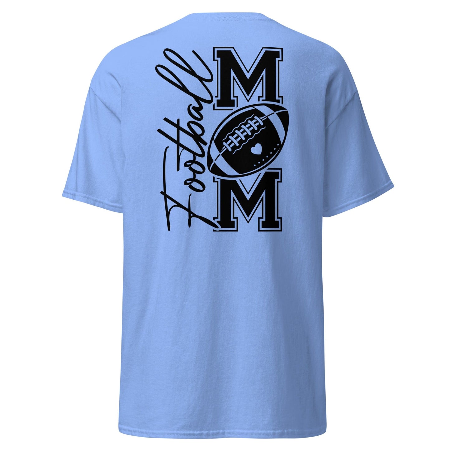 Football Mom Shirt (back) Carolina Blue / S Spirit Gear Collective T-Shirt