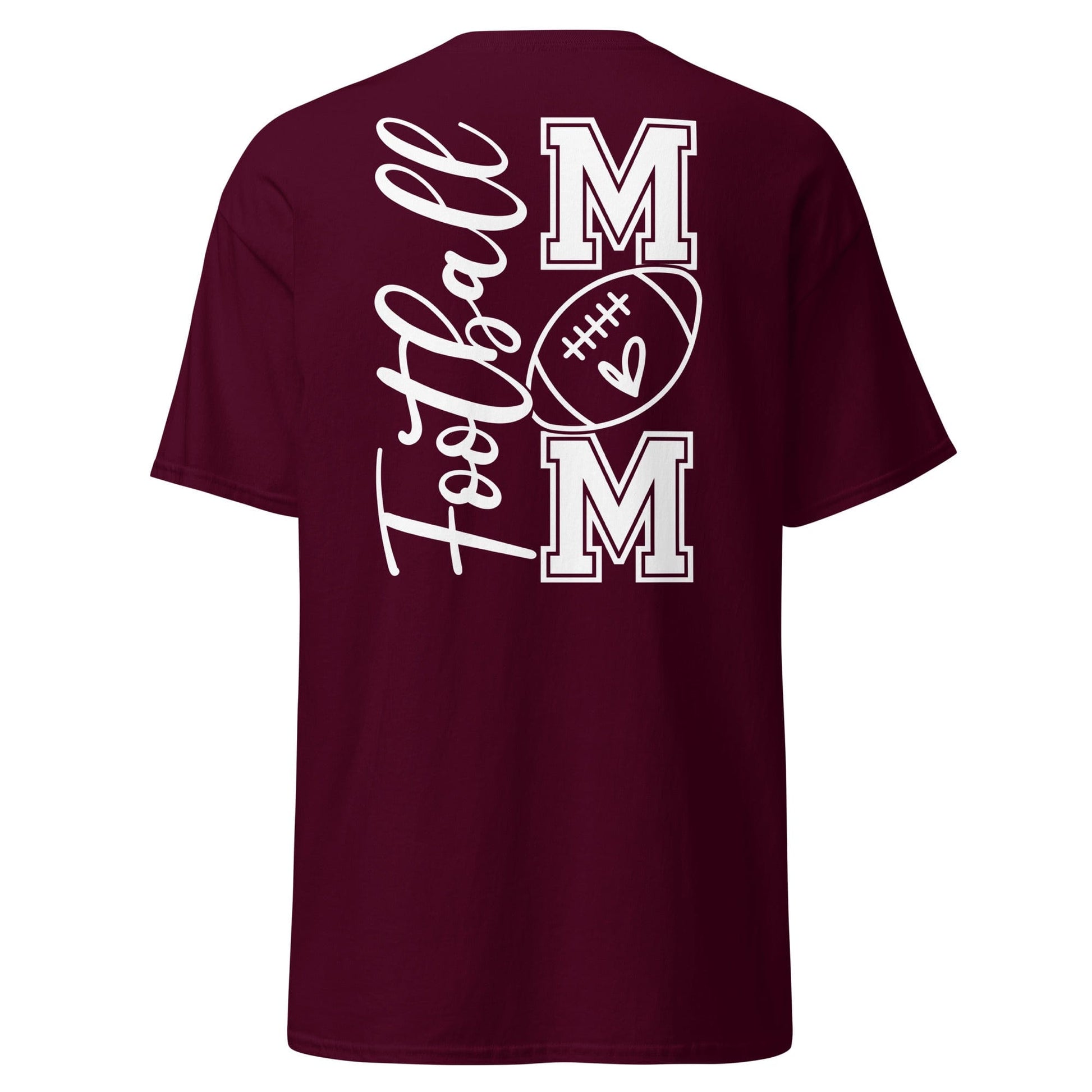 Football Mom Shirt (back) Maroon / S Spirit Gear Collective T-Shirt