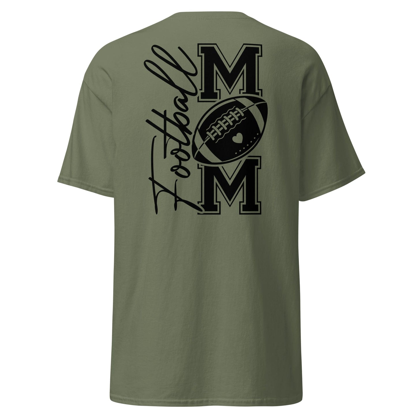 Football Mom Shirt (back) Military Green / S Spirit Gear Collective T-Shirt