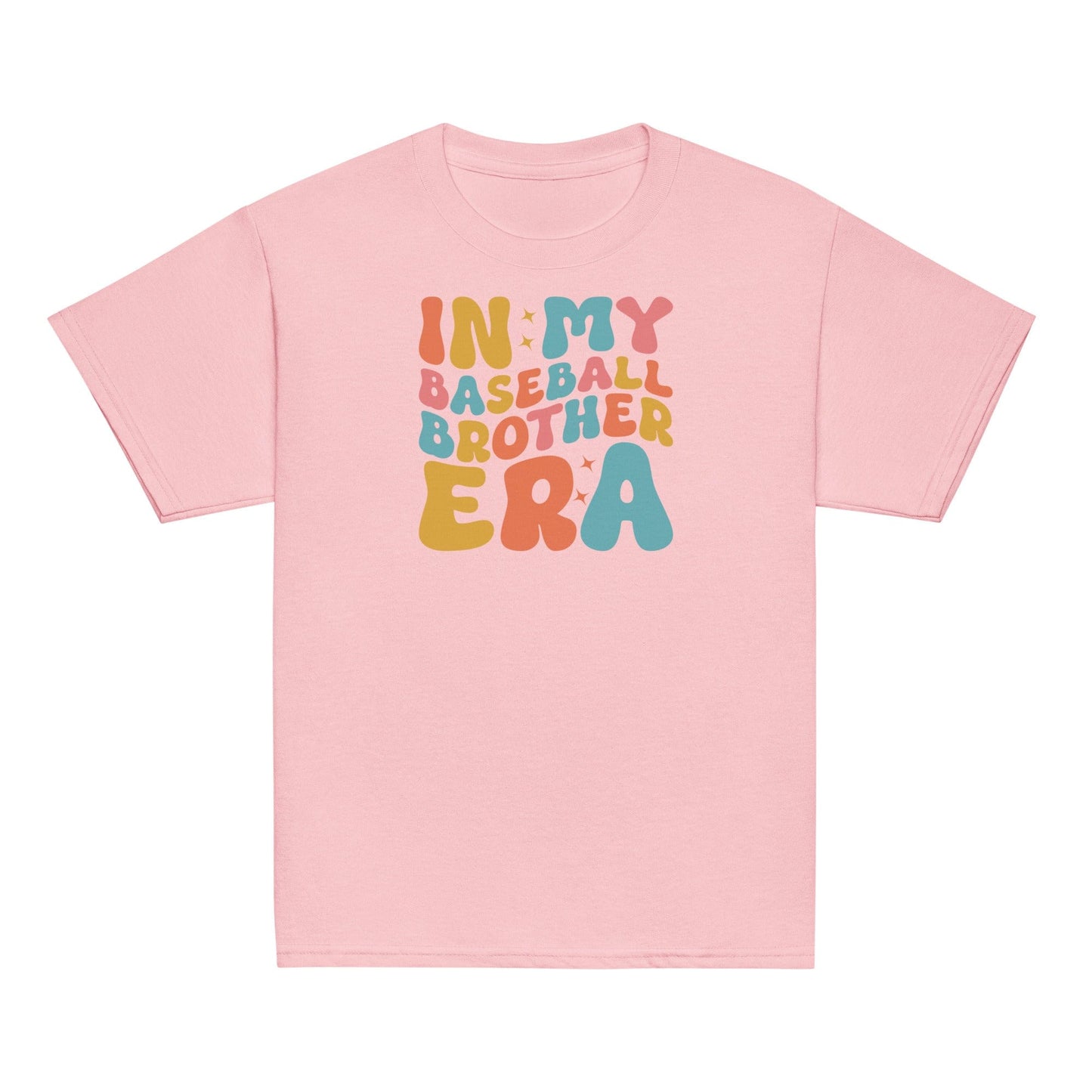 In My Baseball Brother Era Shirt – Trendy Baseball Sibling Tee Light Pink / XS Spirit Gear Collective Baseball Brother Shirt