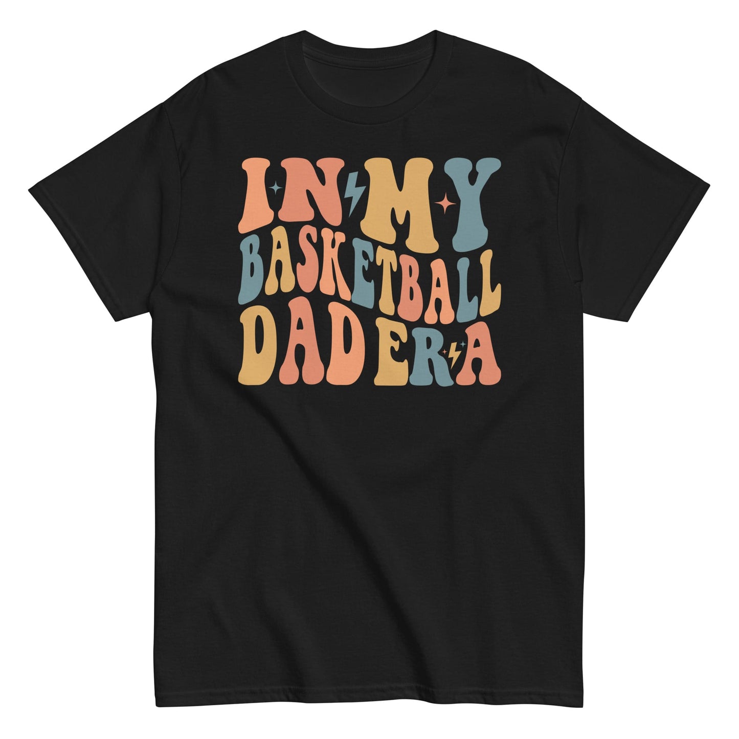 In My Basketball Dad Era T-Shirt | Retro Basketball Dad Shirt | Game Day Sports Dad Tee Black / S Spirit Gear Collective