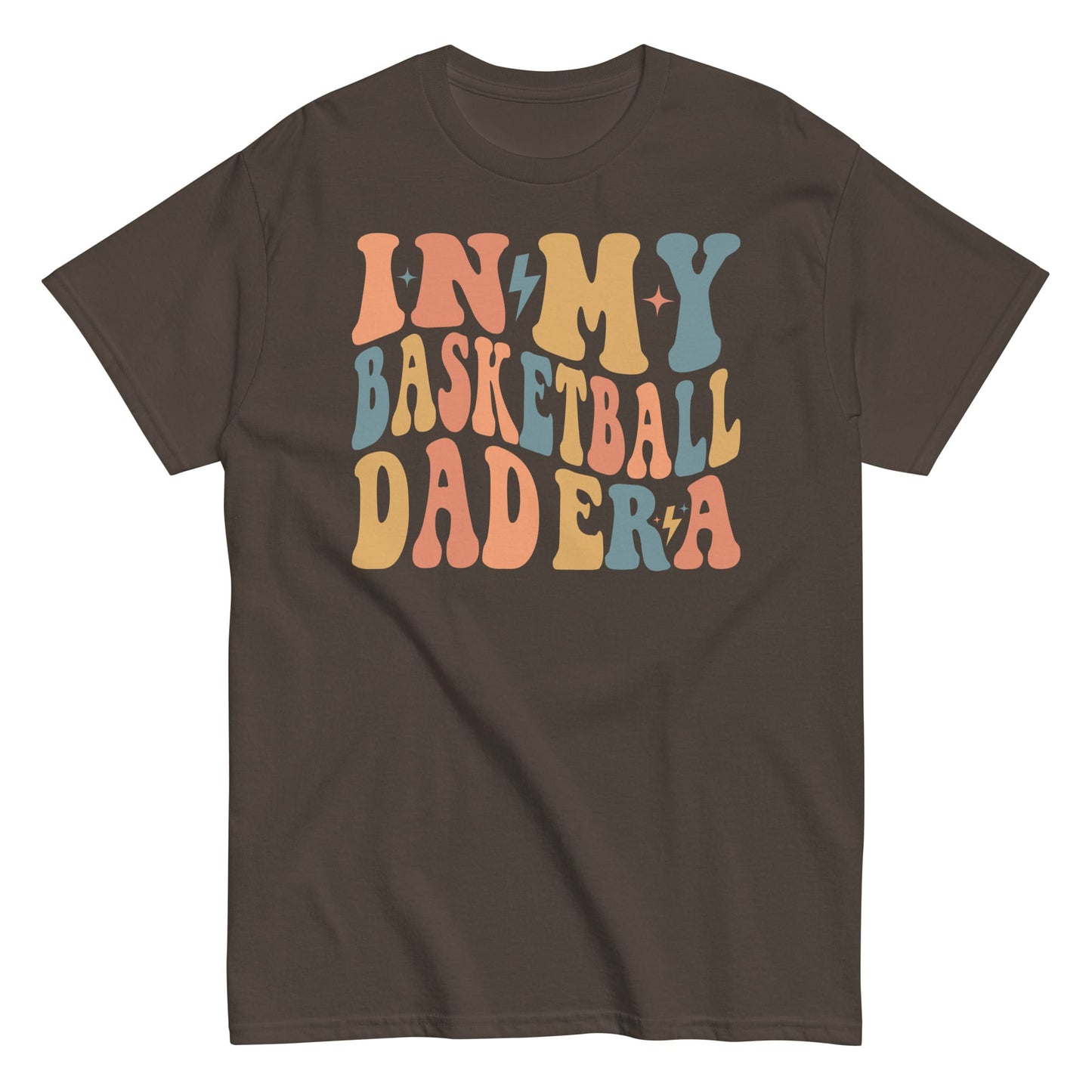 In My Basketball Dad Era T-Shirt | Retro Basketball Dad Shirt | Game Day Sports Dad Tee Dark Chocolate / S Spirit Gear Collective