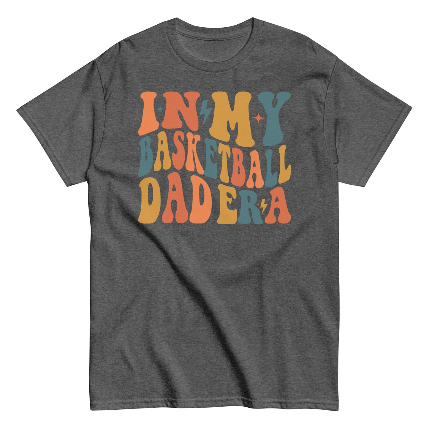 In My Basketball Dad Era T-Shirt | Retro Basketball Dad Shirt | Game Day Sports Dad Tee Dark Heather / S Spirit Gear Collective