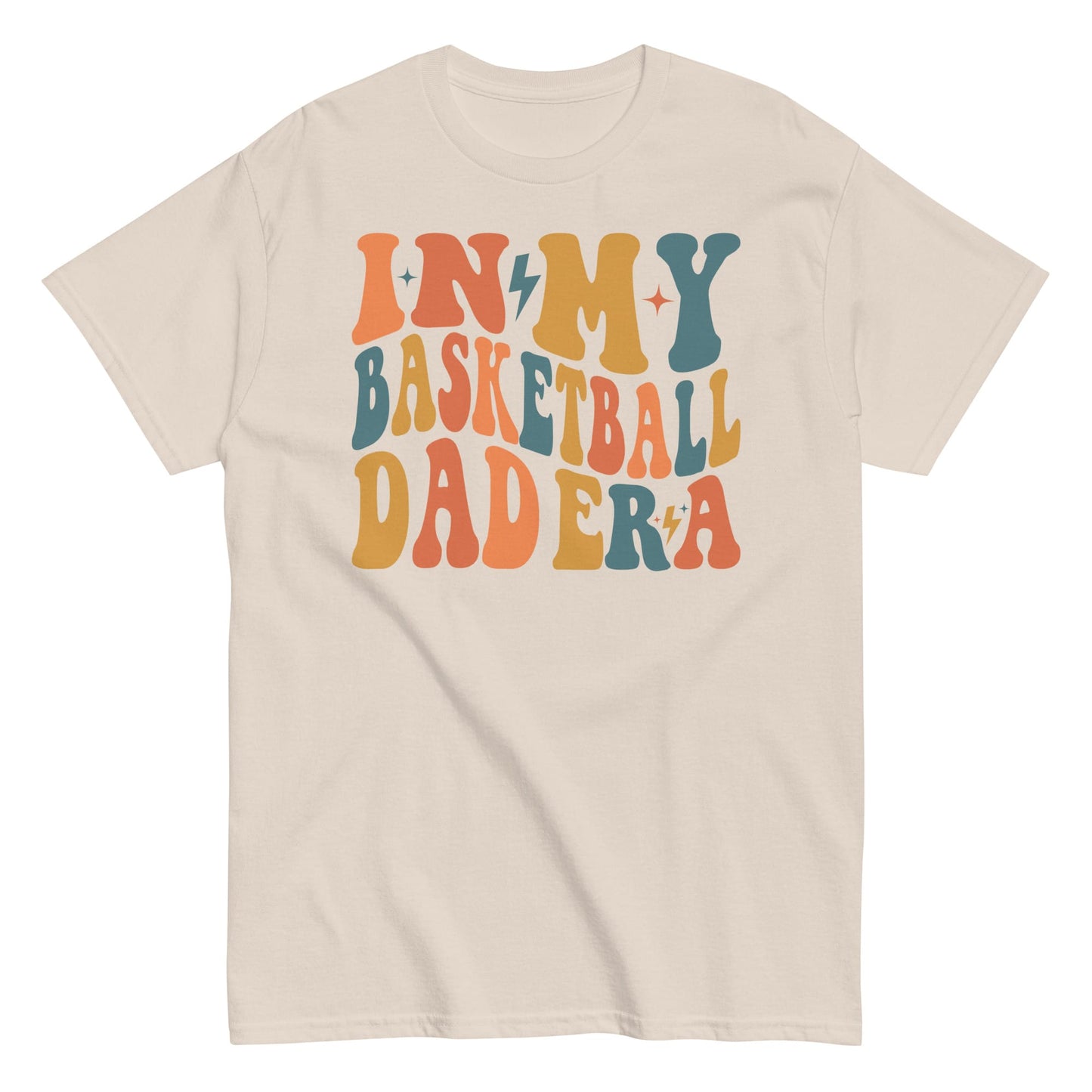 In My Basketball Dad Era T-Shirt | Retro Basketball Dad Shirt | Game Day Sports Dad Tee Natural / S Spirit Gear Collective