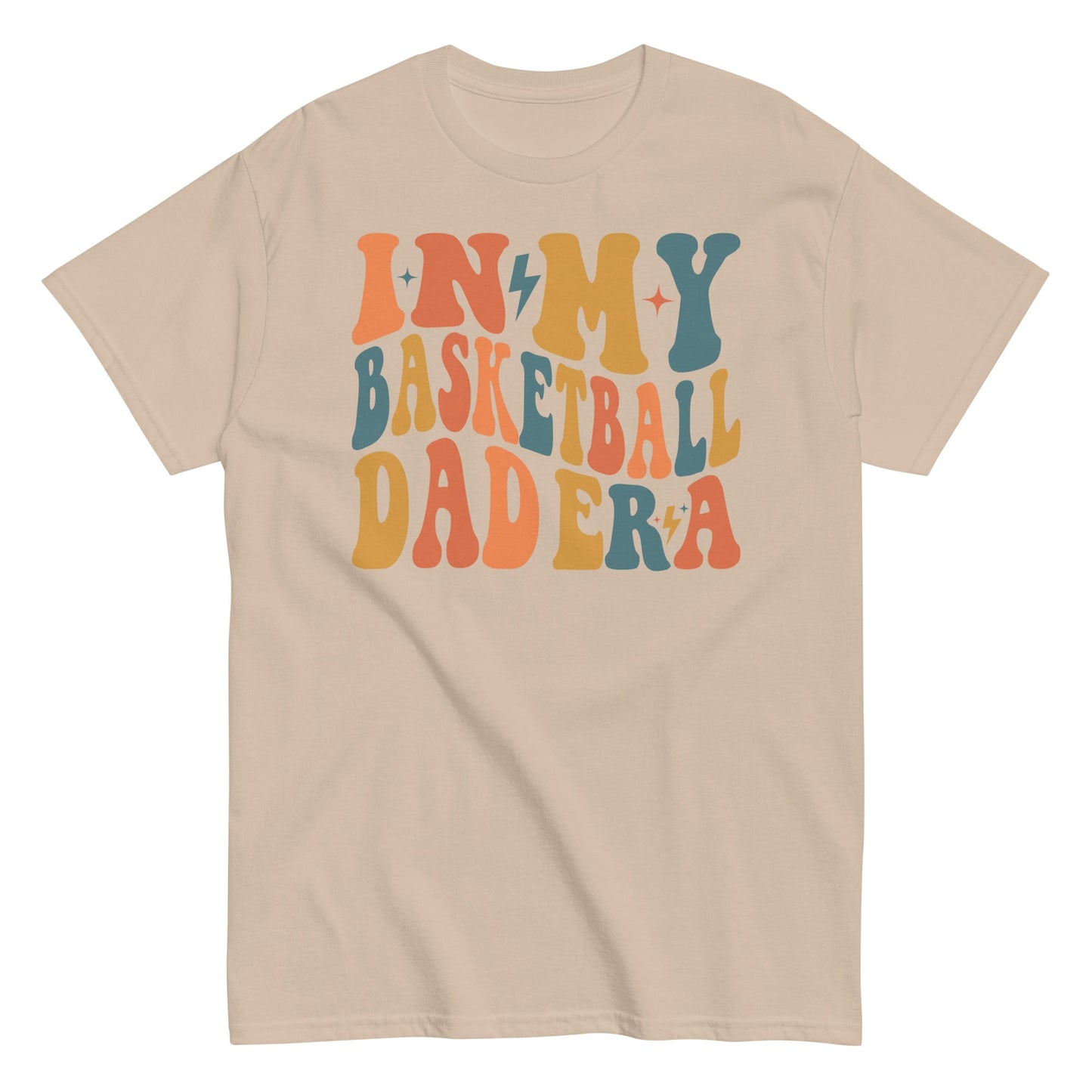 In My Basketball Dad Era T-Shirt | Retro Basketball Dad Shirt | Game Day Sports Dad Tee Sand / S Spirit Gear Collective