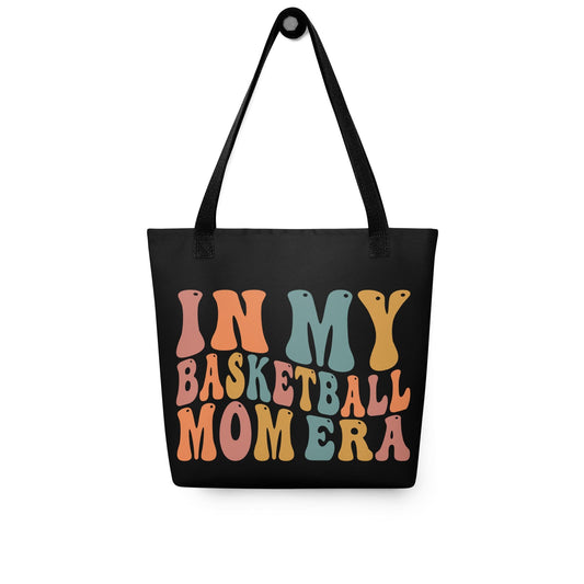 In My Basketball Mom Era – Black Tote Bag Spirit Gear Collective tote bag