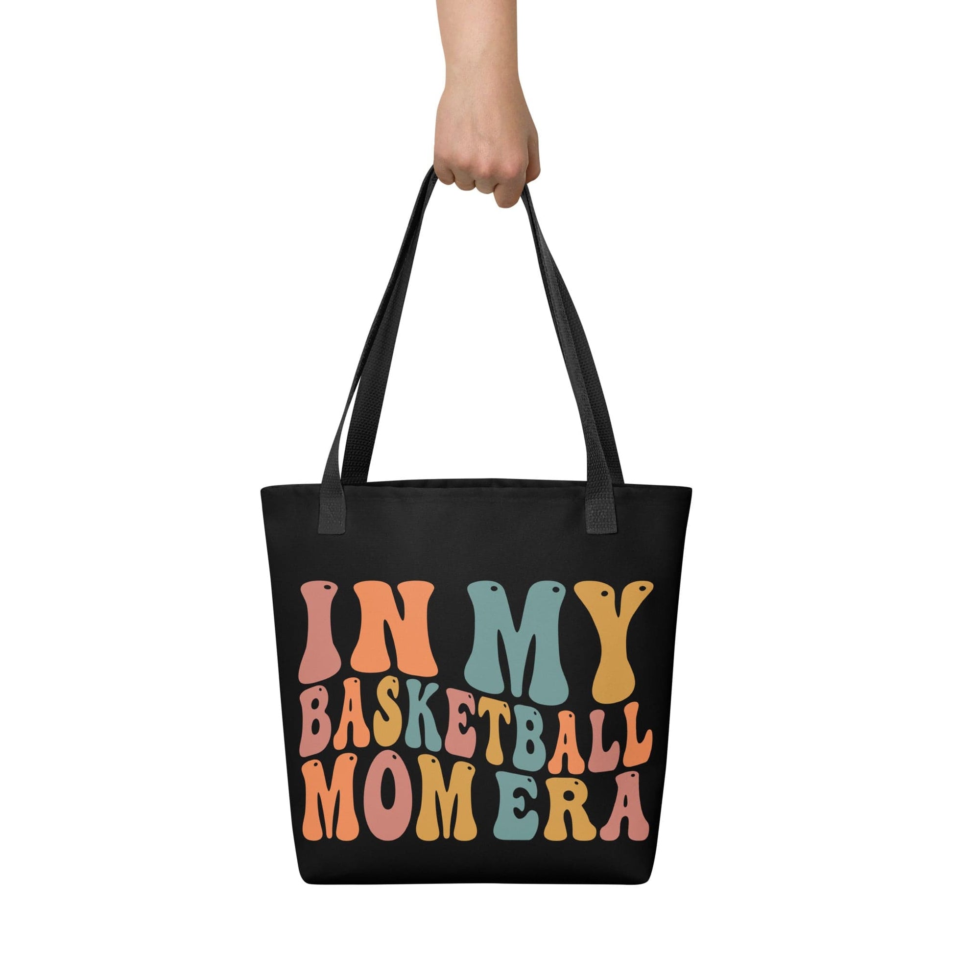 In My Basketball Mom Era – Black Tote Bag Spirit Gear Collective tote bag