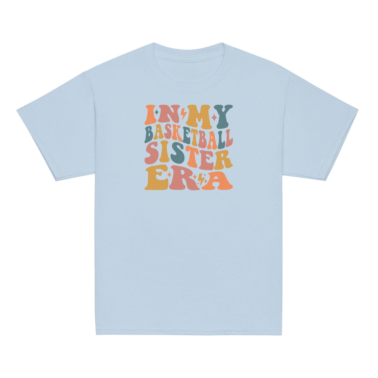 In My Basketball Sister Era Shirt | Retro Groovy Sports Tee Light Blue / XS Spirit Gear Collective Basketball Sister Shirt