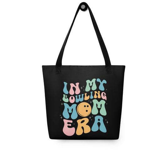 In My Bowling Mom Era – Black Tote Bag Spirit Gear Collective tote bag