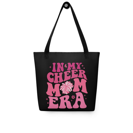 In My Cheer Mom Era – Black Tote Bag Spirit Gear Collective tote bag