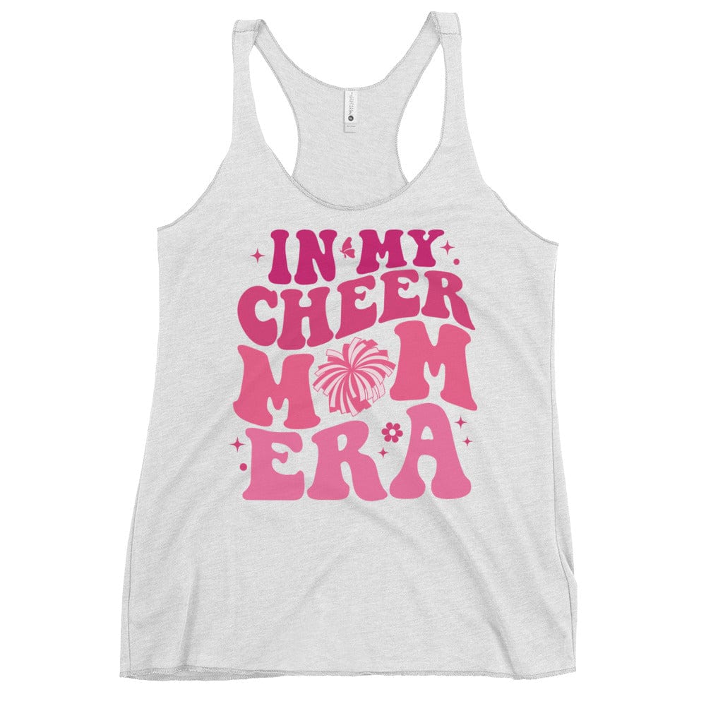 In My Cheer Mom Era Tank Top – Cute Cheer Mom Racerback Tee Heather White / XS Spirit Gear Collective tank top