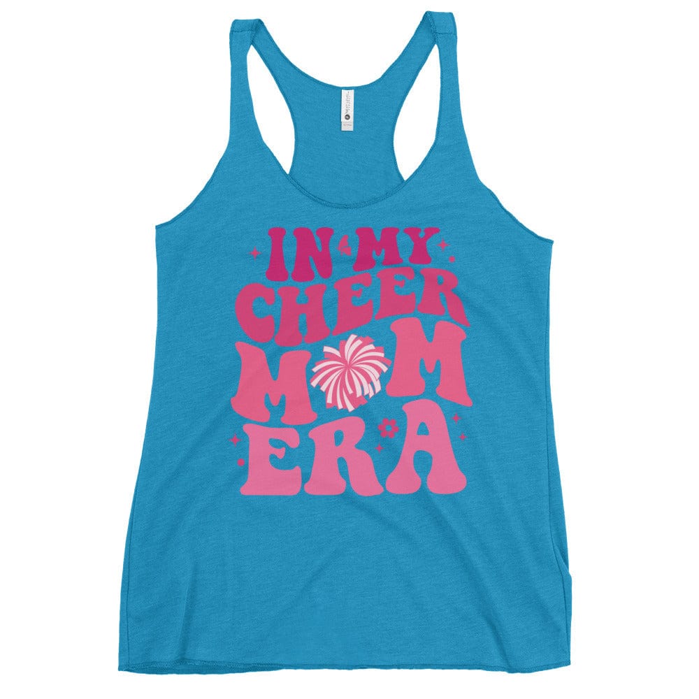 In My Cheer Mom Era Tank Top – Cute Cheer Mom Racerback Tee Vintage Turquoise / XS Spirit Gear Collective tank top