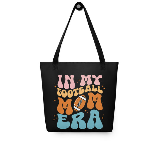 In My Football Mom Era – Black Tote Bag Spirit Gear Collective tote bag