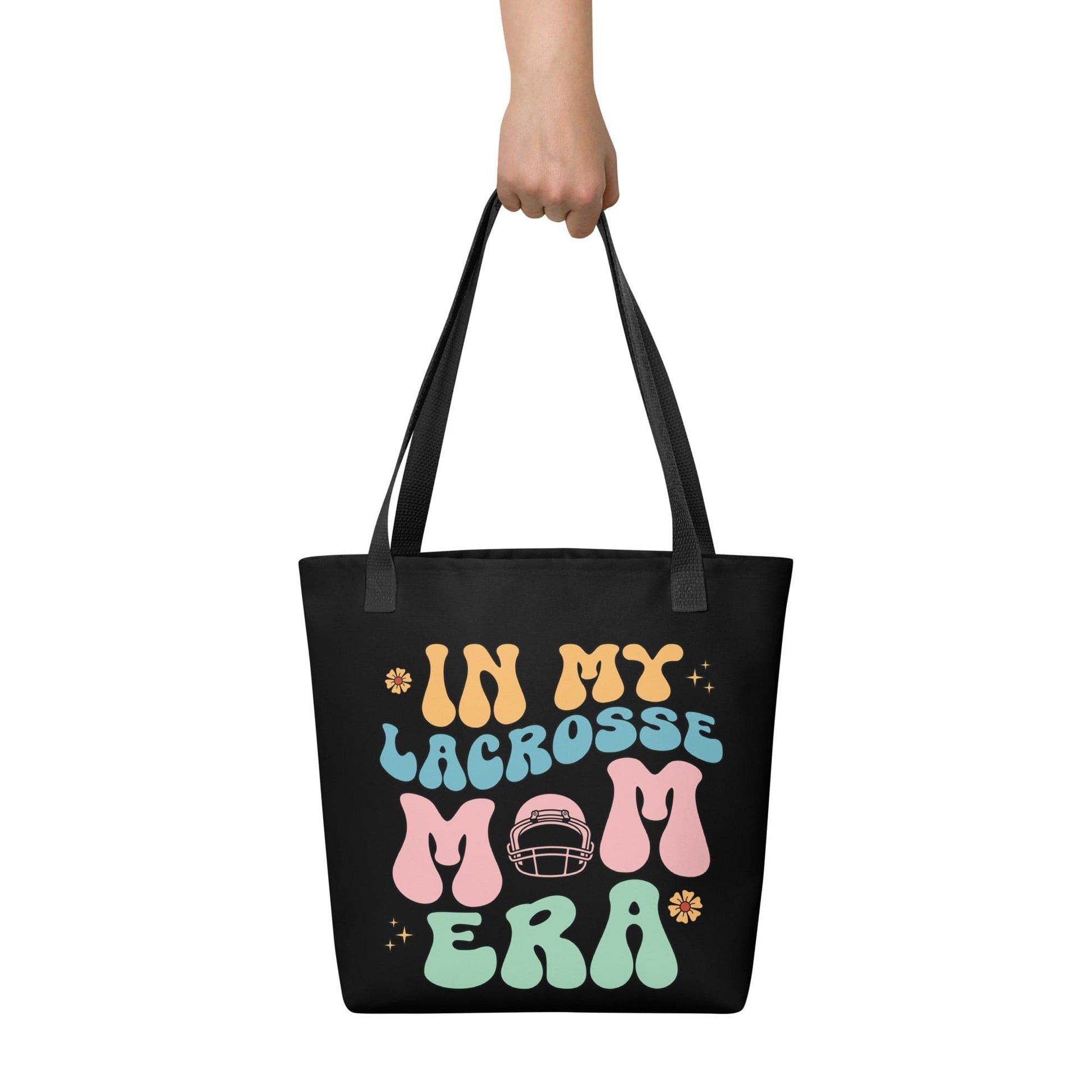 In My Lacrosse Mom Era – Black Tote Bag Spirit Gear Collective tote bag