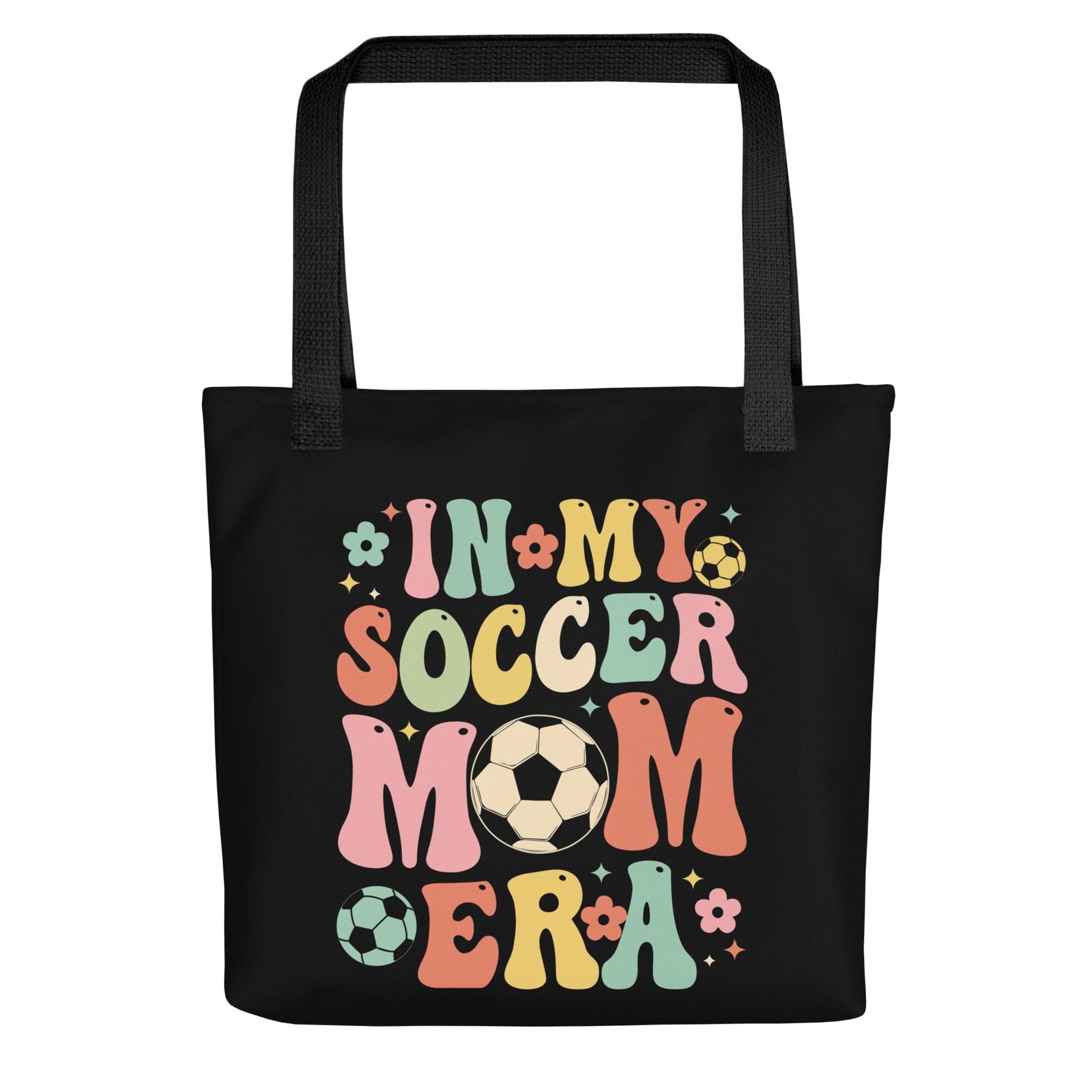 In My Soccer Mom Era – Black Tote Bag Spirit Gear Collective tote bag