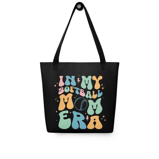 In My Softball Mom Era – Black Tote Bag Spirit Gear Collective tote bag