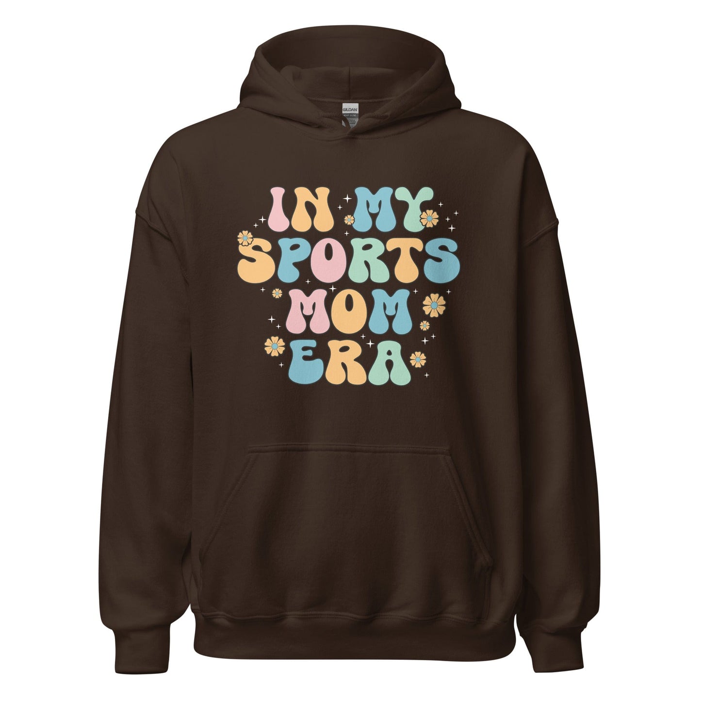 In My Sports Mom Era Hoodie Dark Chocolate / S Spirit Gear Collective Hoodie