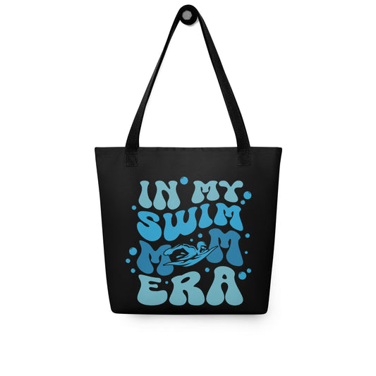 In My Swim Mom Era – Black Tote Bag Spirit Gear Collective tote bag
