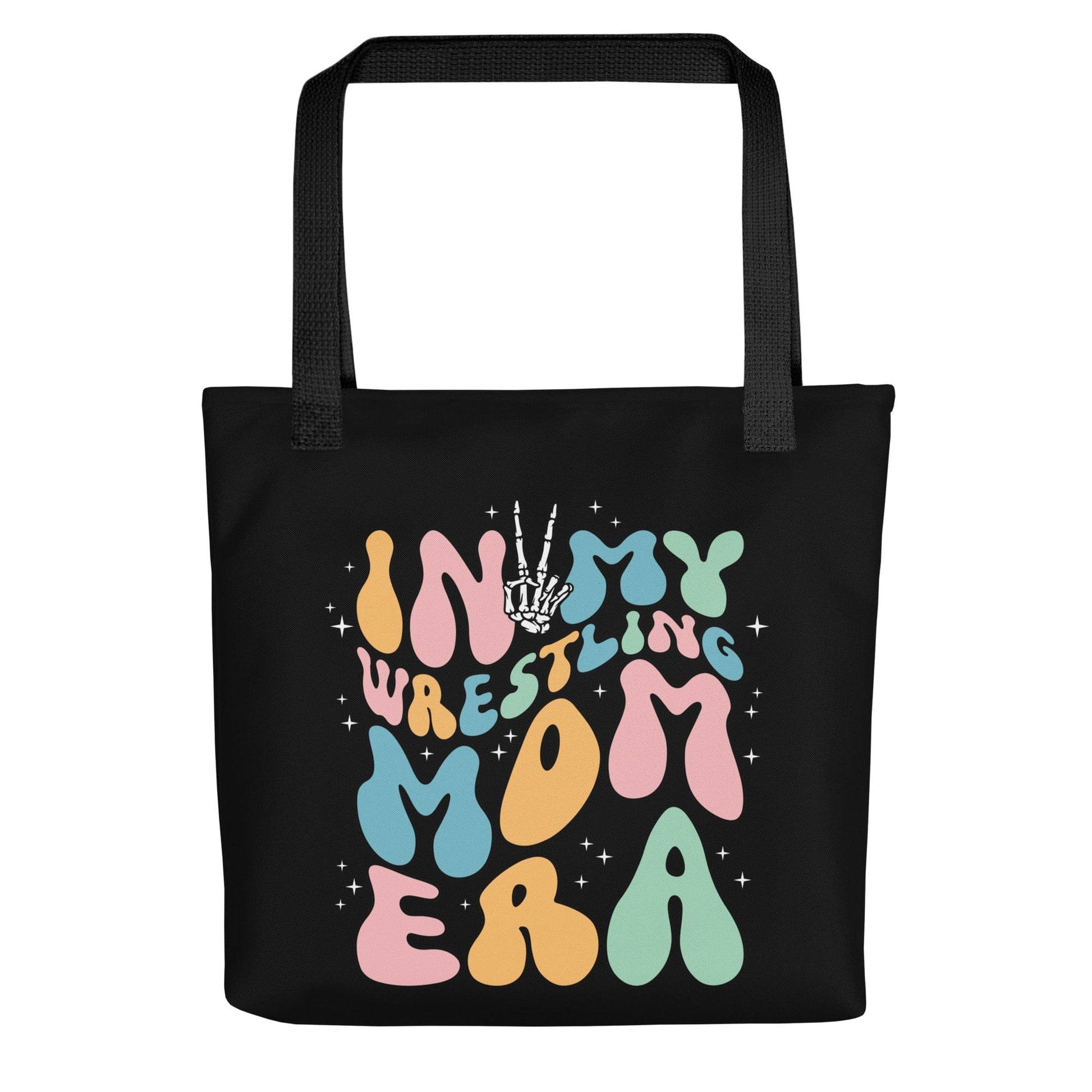 In My Wrestling Mom Era – Black Tote Bag Spirit Gear Collective tote bag